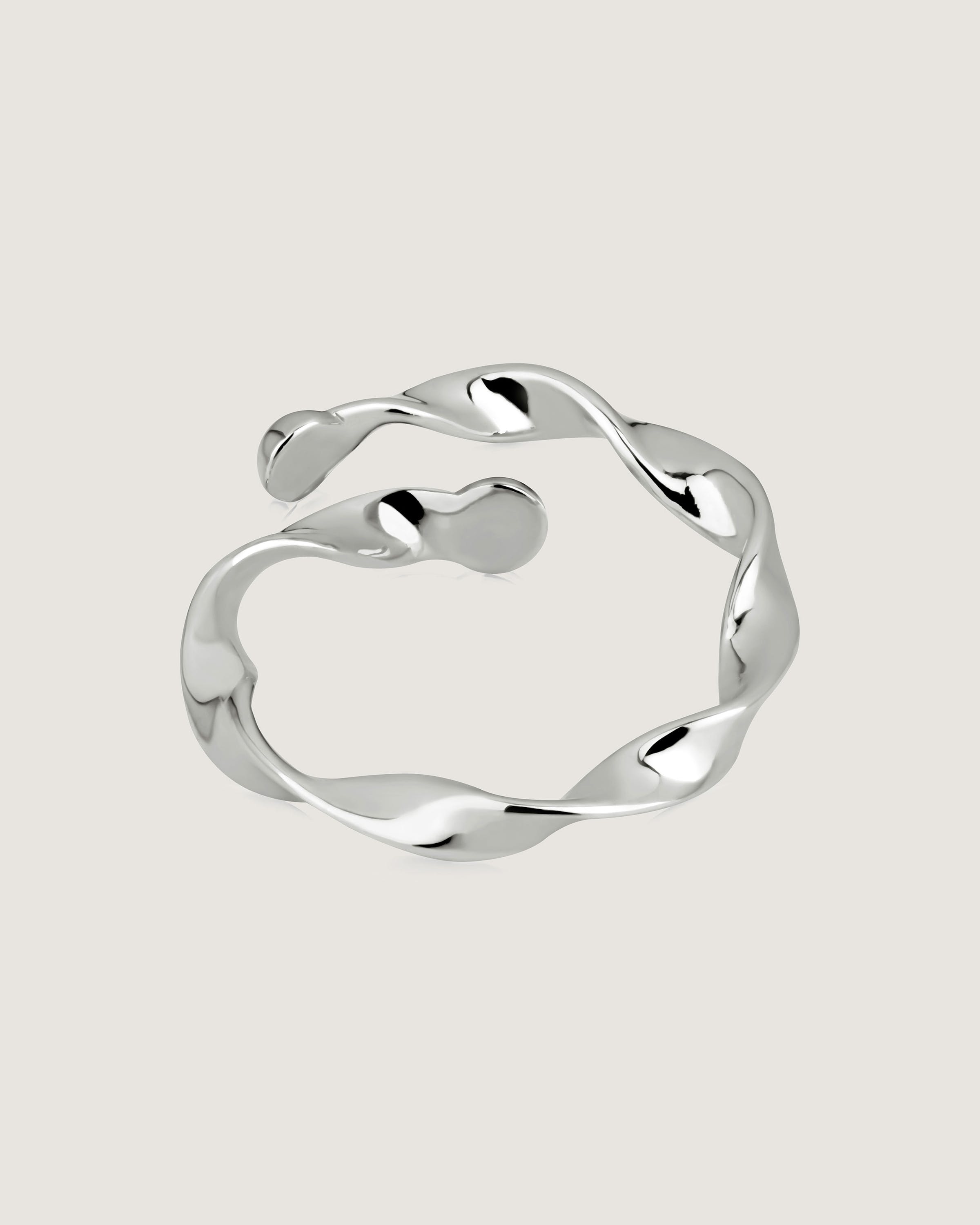 [韓国人気ジュエリー] [925 Silver] Crescendo Twist Ring Silver Twist Ring (Silver 925) •8월20일까지 프리오더 진행