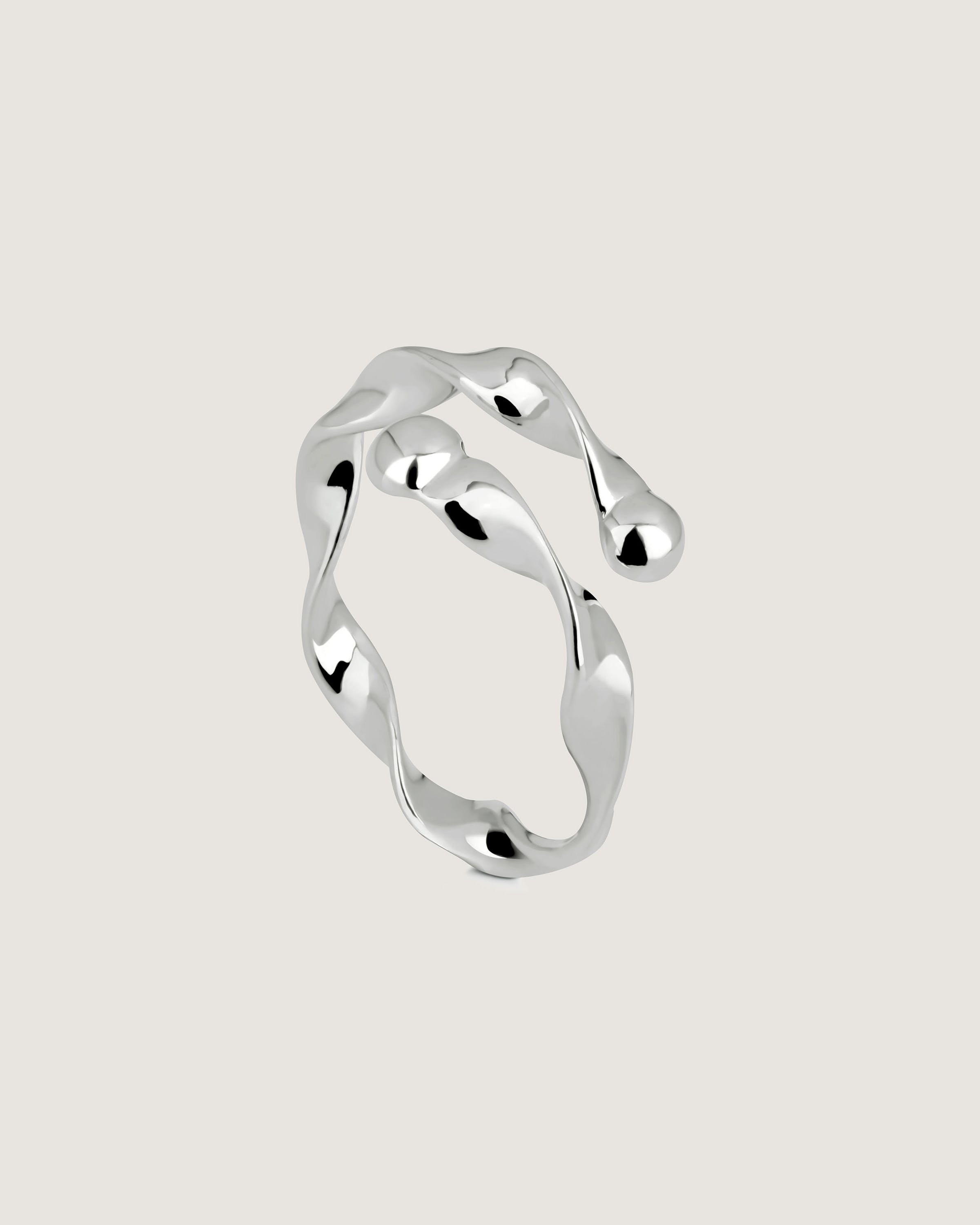Strathberry - Crescent Twisted Ring - Sterling Silver - Silver