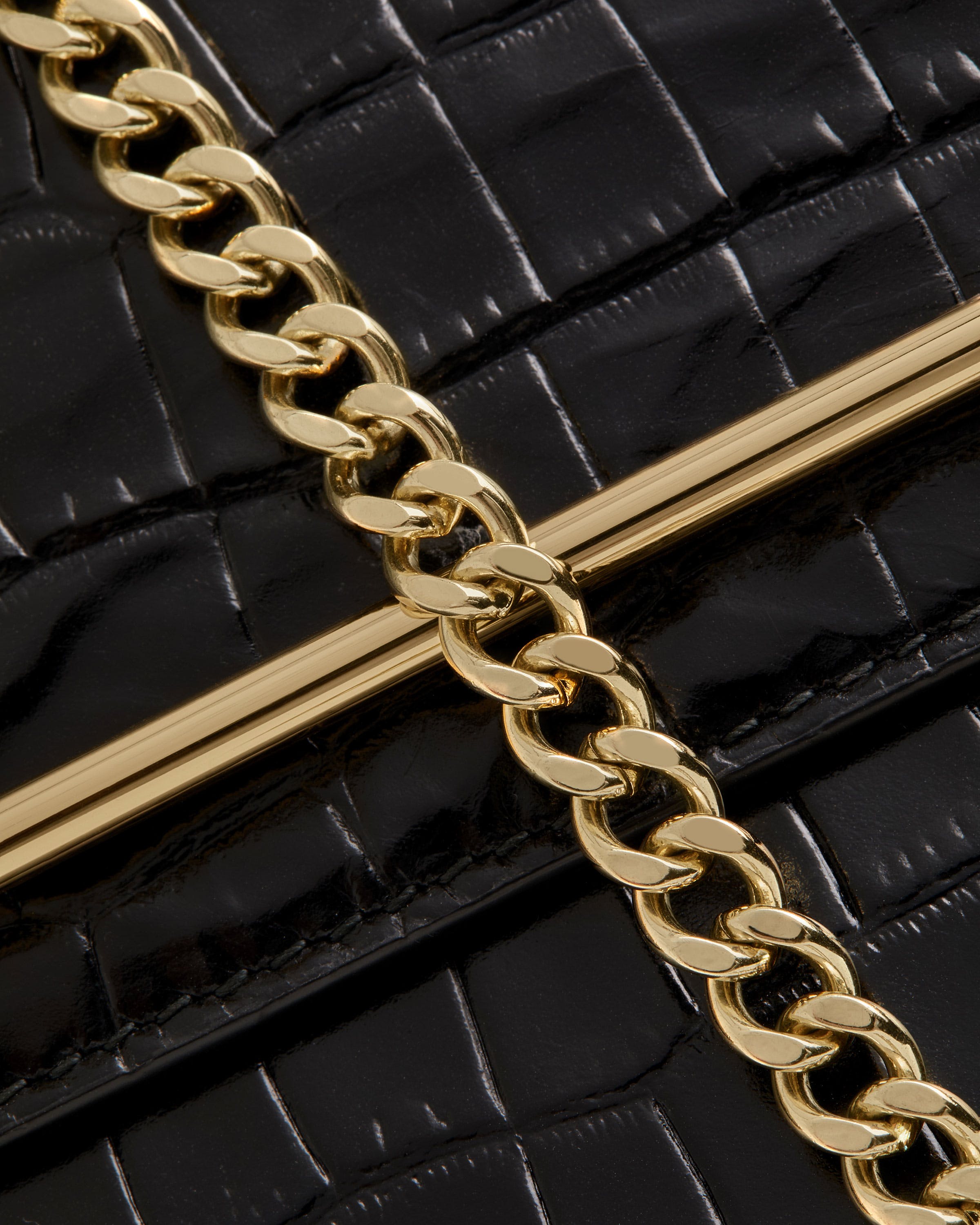 大人気【STRATHBERRY】STYLIST スタイリスト クロコ Strathberry - Stylist - Crossbody Leather Clutch - Brown