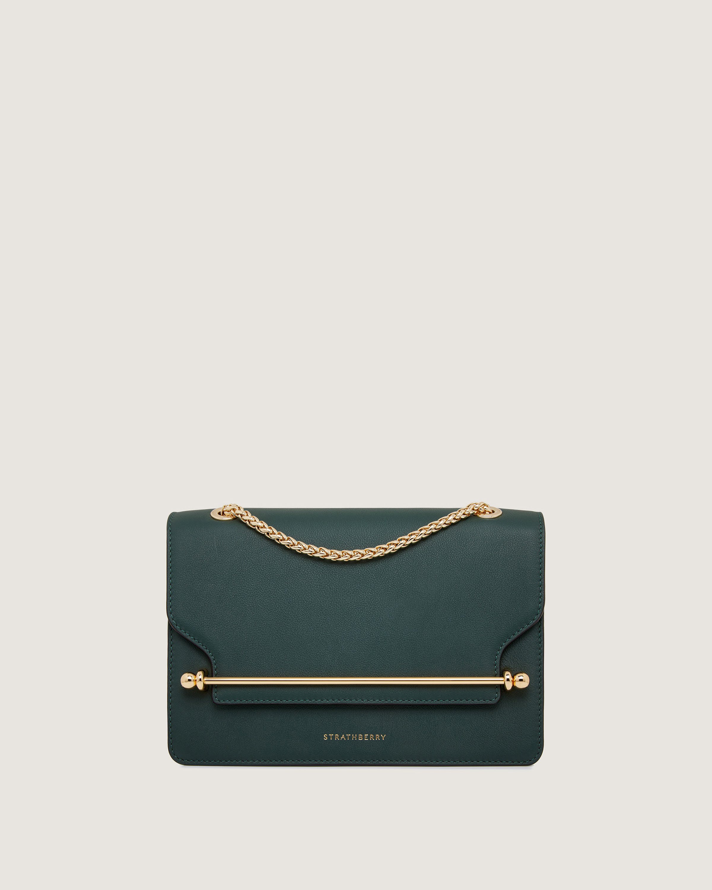 【STRATHBERRY】レザーハンドル付き バスケットバッグ The ストラスベリー Basket (Small) - ナチュラルな色