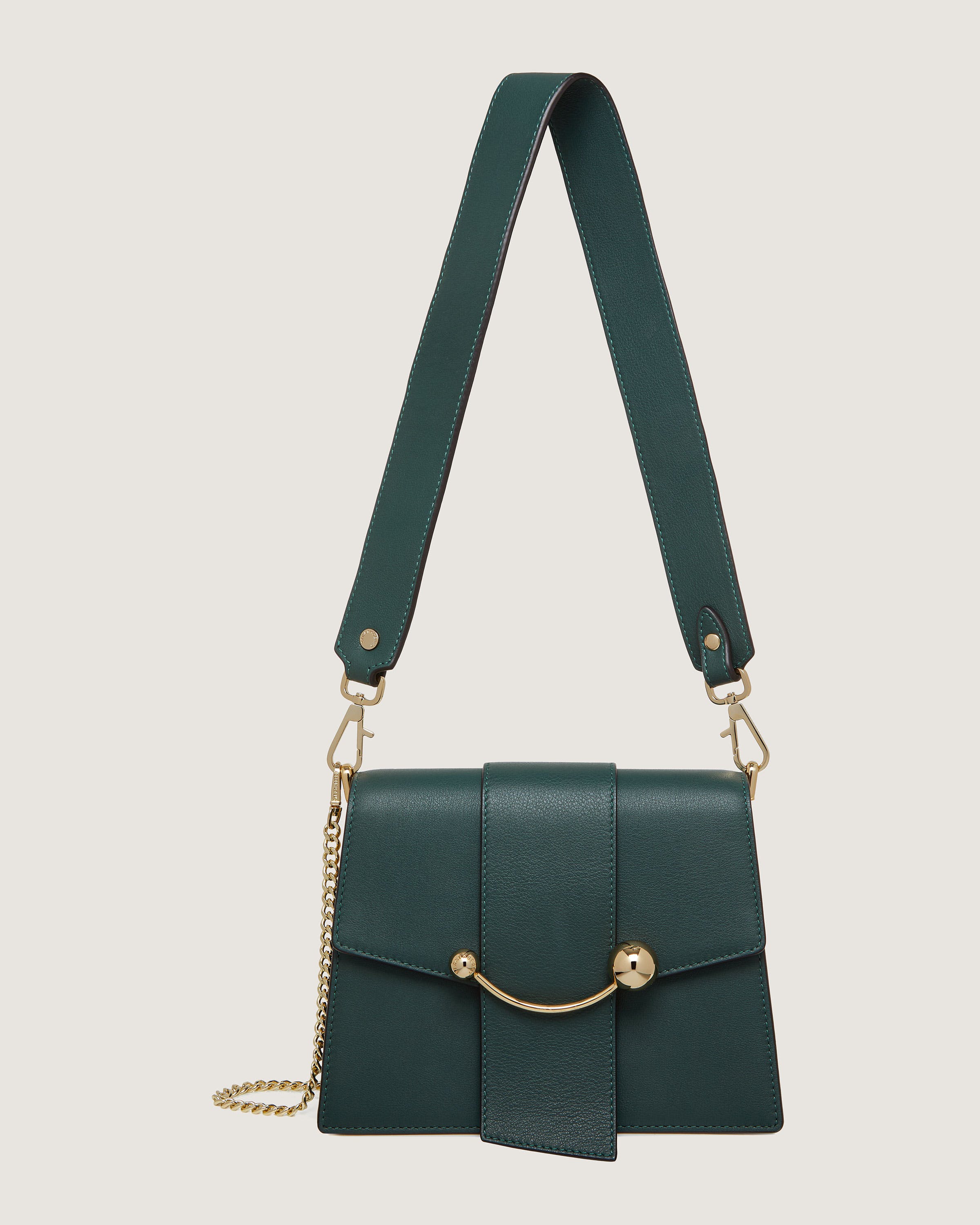【STRATHBERRY】BOX CRESCENT ショルダーバッグ レザー 8色 Strathberry - Box Crescent - Leather Shoulder Bag - Green