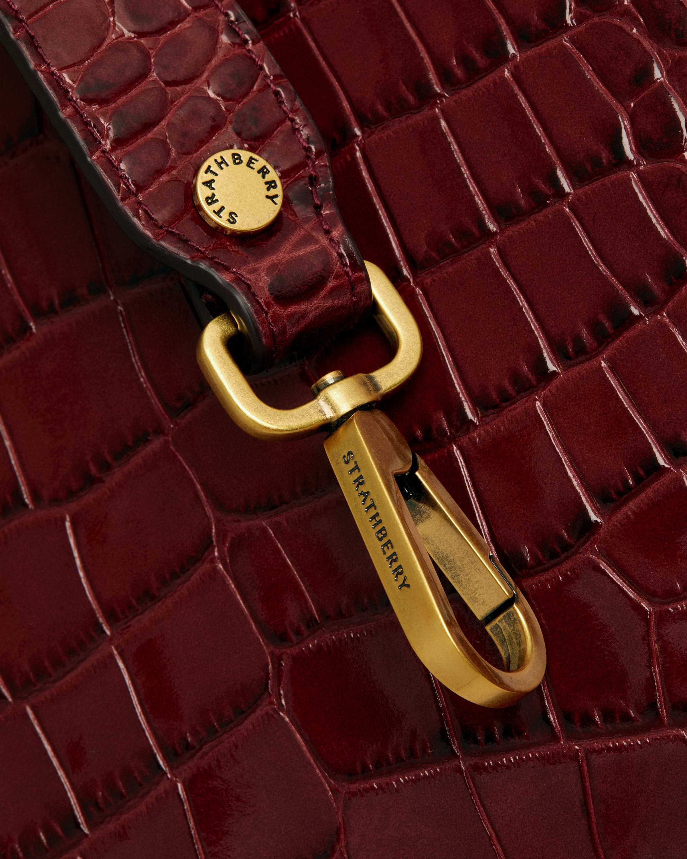 STRATHBERRY MIDI バッグ　ピンクカラー　THE TOTE Strathberry - Midi Tote - Top Handle Leather Tote Bag - Red