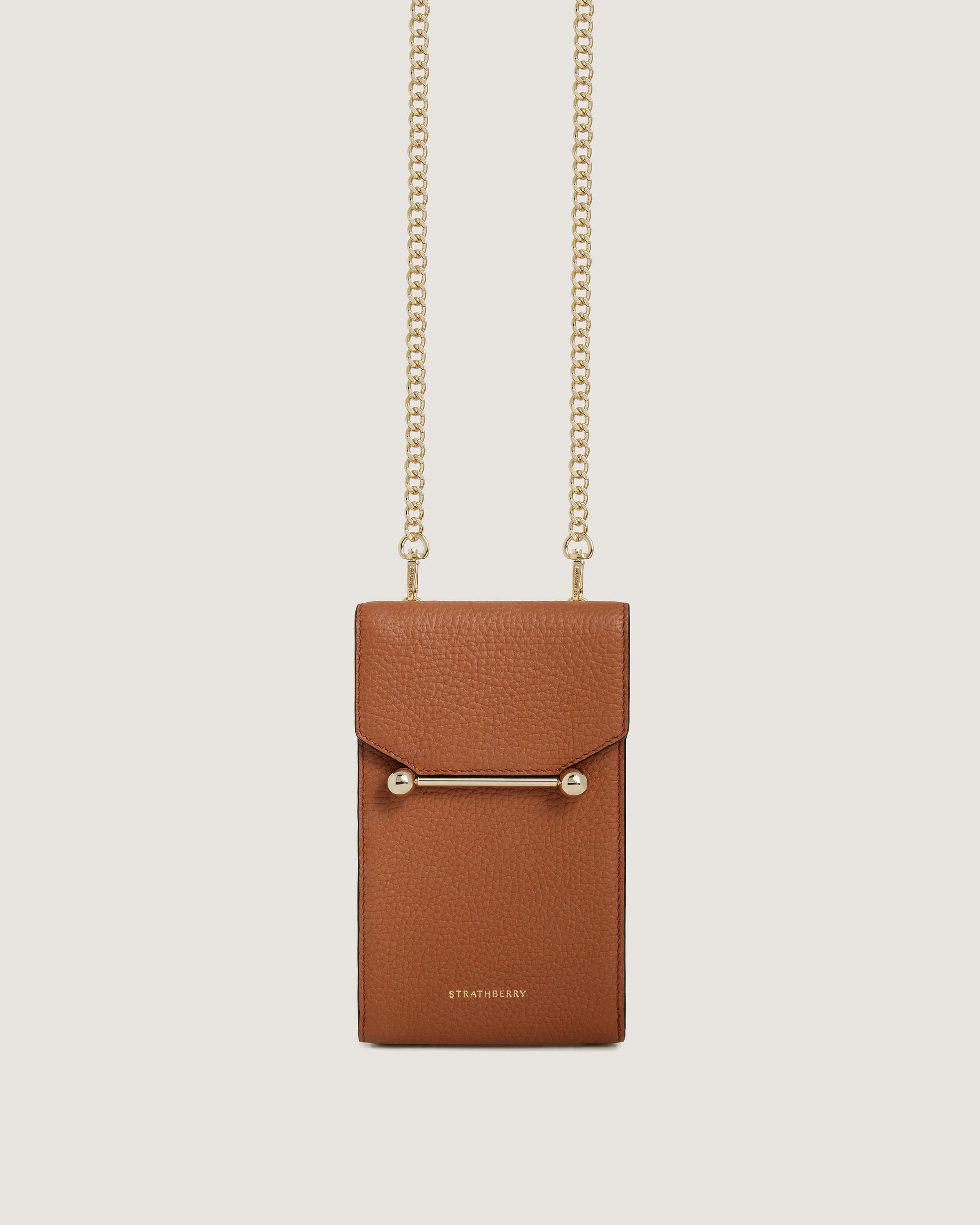 【STRATHBERRY】モザイク フォン ポーチ Strathberry - Mosaic Phone Pouch - Tan