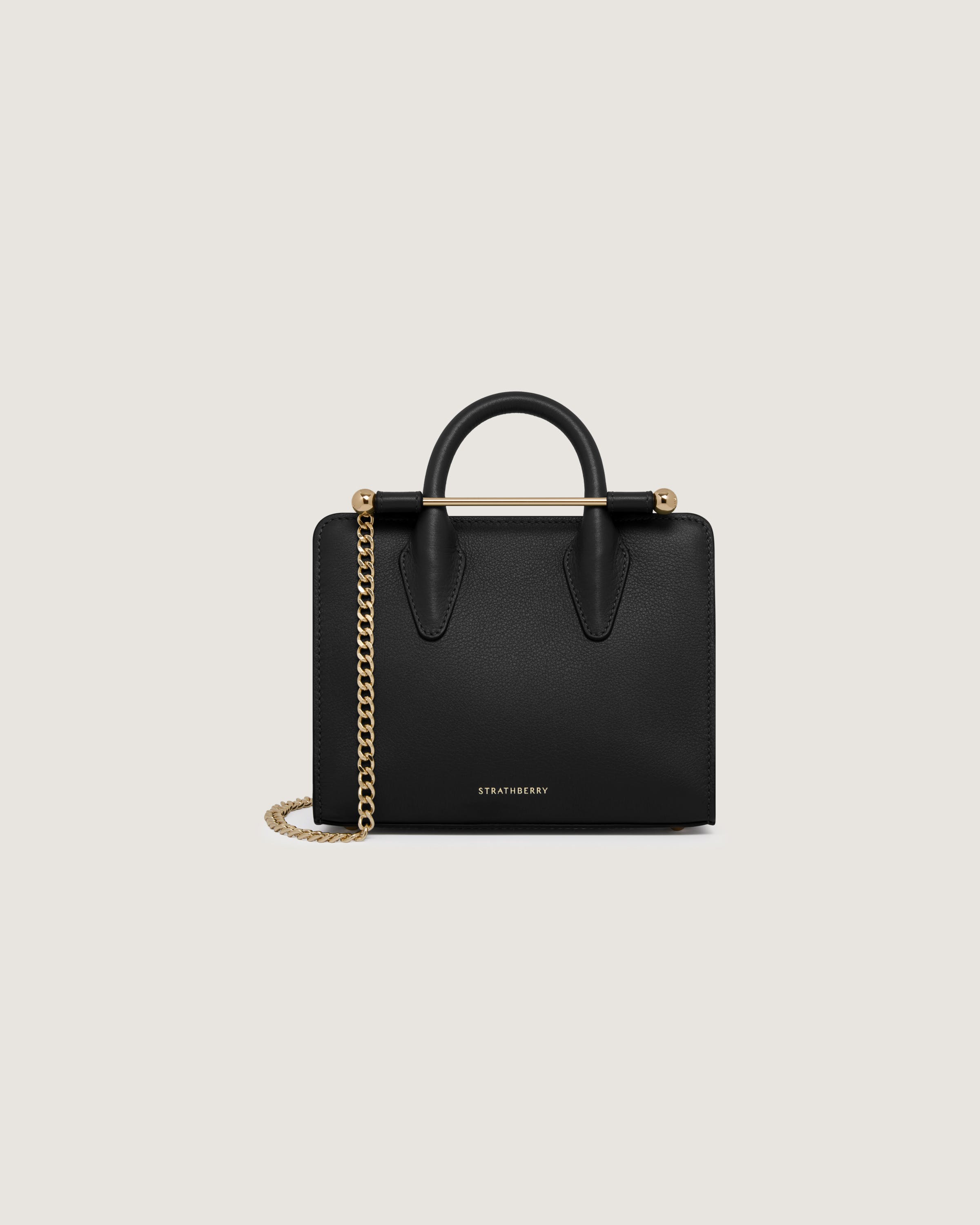STRATHBERRY ナノトート Strathberry - Nano Tote - Top Handle Leather Mini Tote Bag