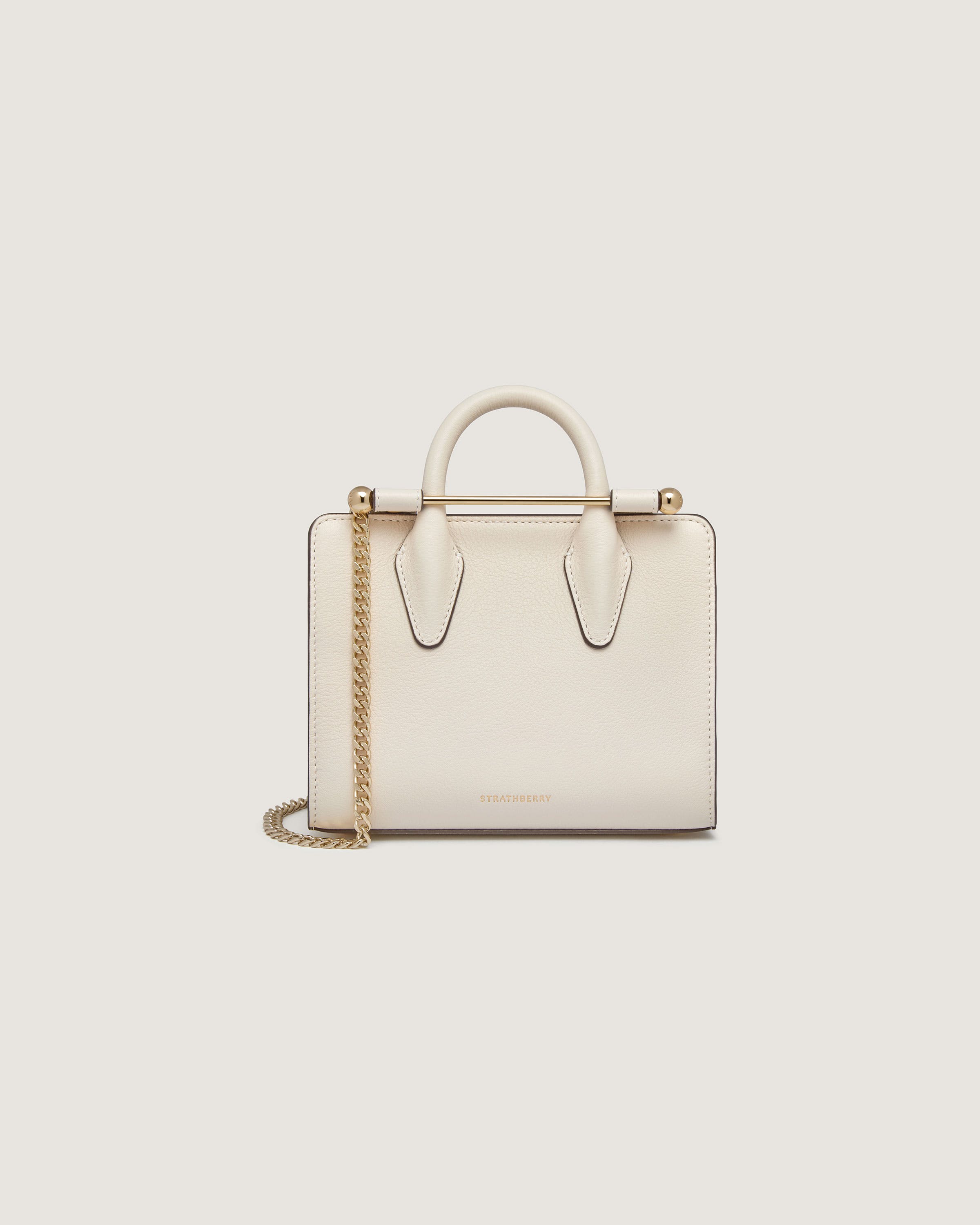 STRATHBERRY ナノトート Strathberry - Nano Tote - Top Handle Leather Mini Tote Bag