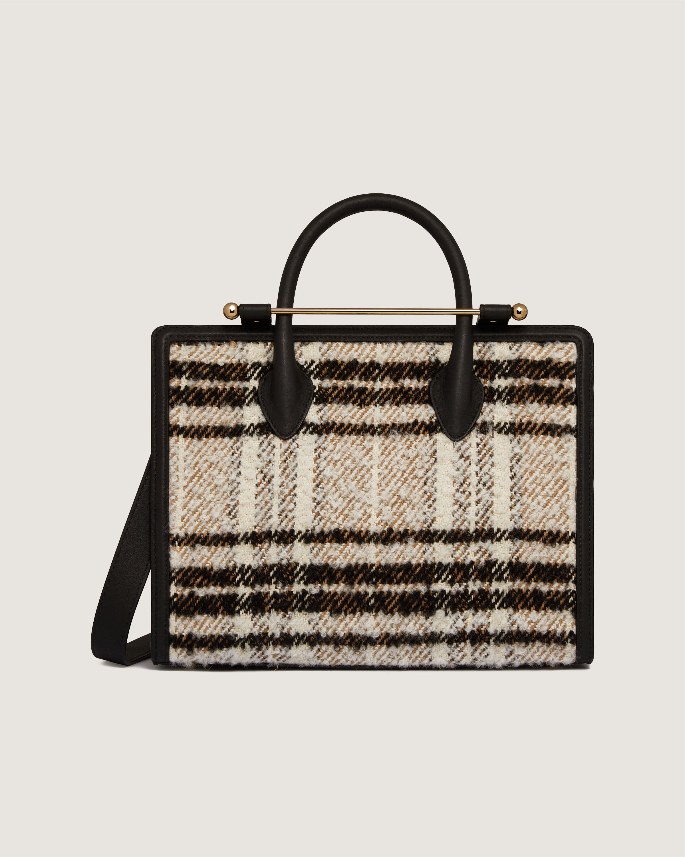 【英国王室御用達】STRATHBERRY MIDI トート Strathberry - Midi Tote - Top Handle Leather Tote Bag - Black