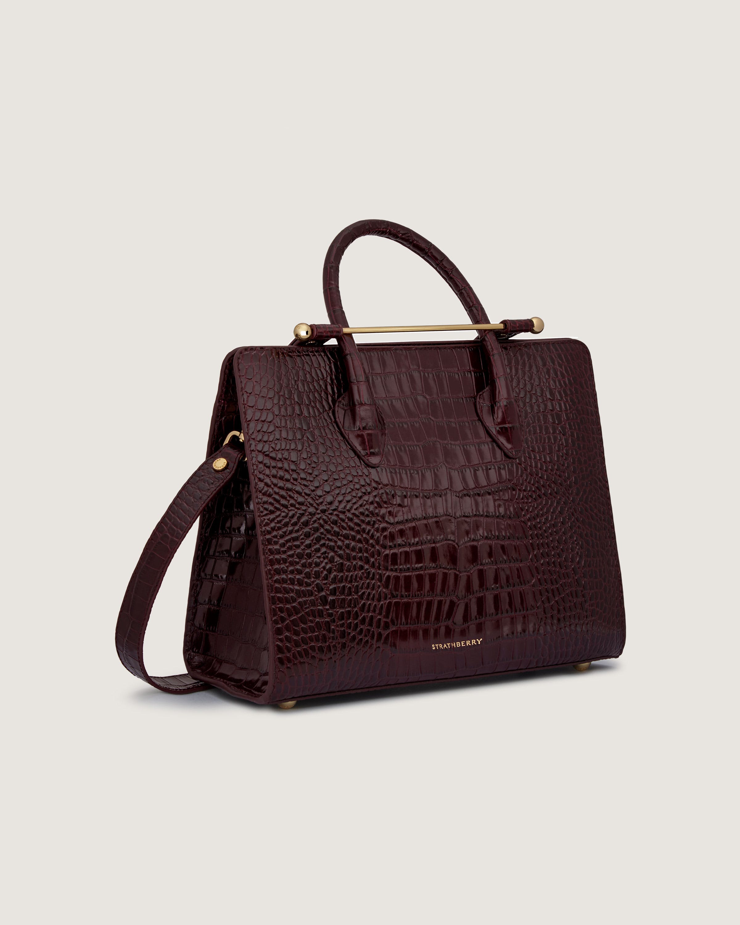 STRATHBERRY◆TOTE MIDI BAG トートバッグ*送料関税込 Strathberry - Midi Tote - Top Handle Leather Tote Bag - Brown