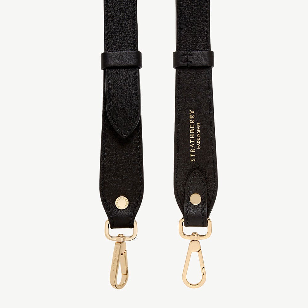ストラスベリー - Adjustable Leather Strap - Black | Strathberry