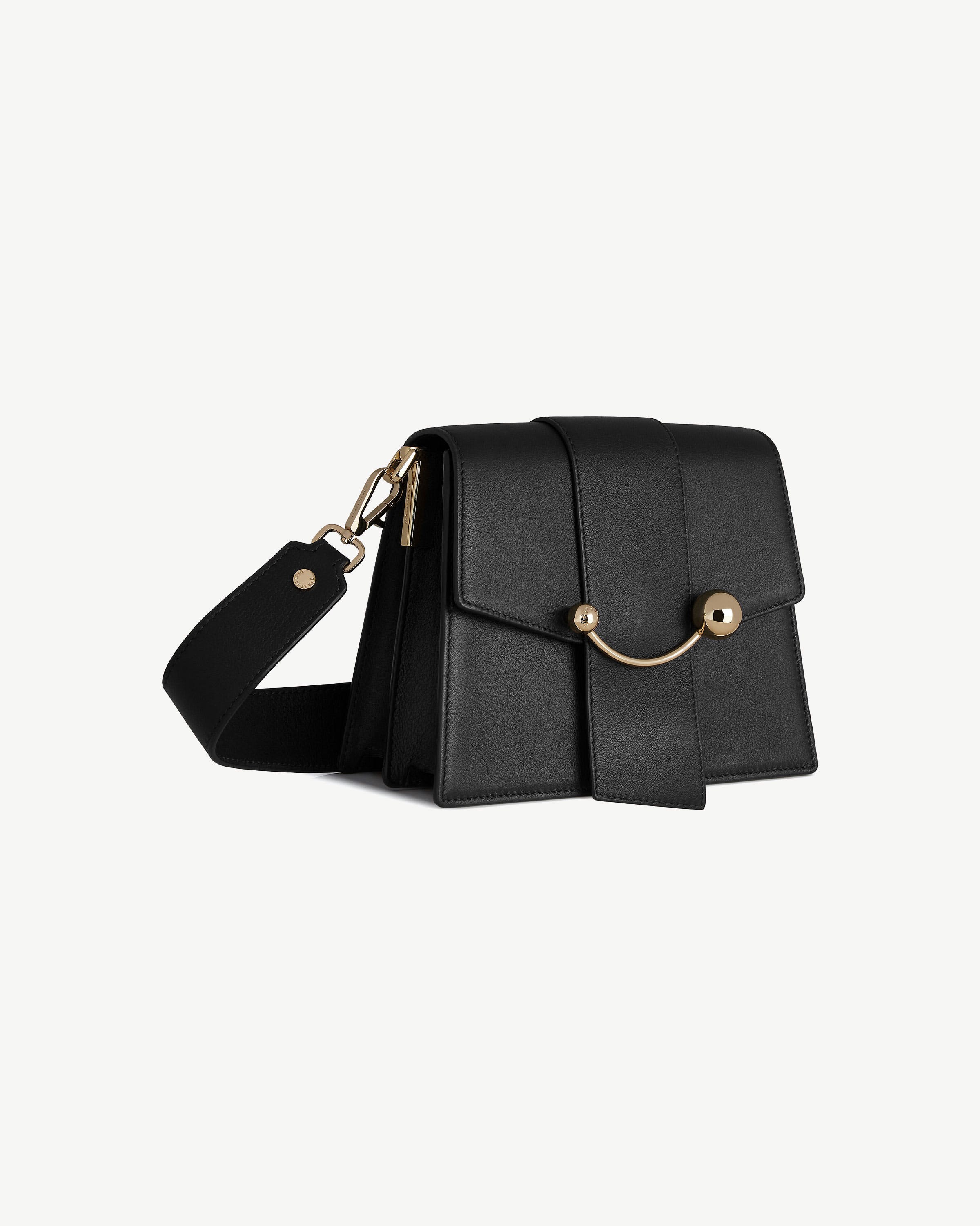 ストラズベリー　ショルダーバッグ box crescent Strathberry - Box Crescent - Leather Shoulder Bag - Black