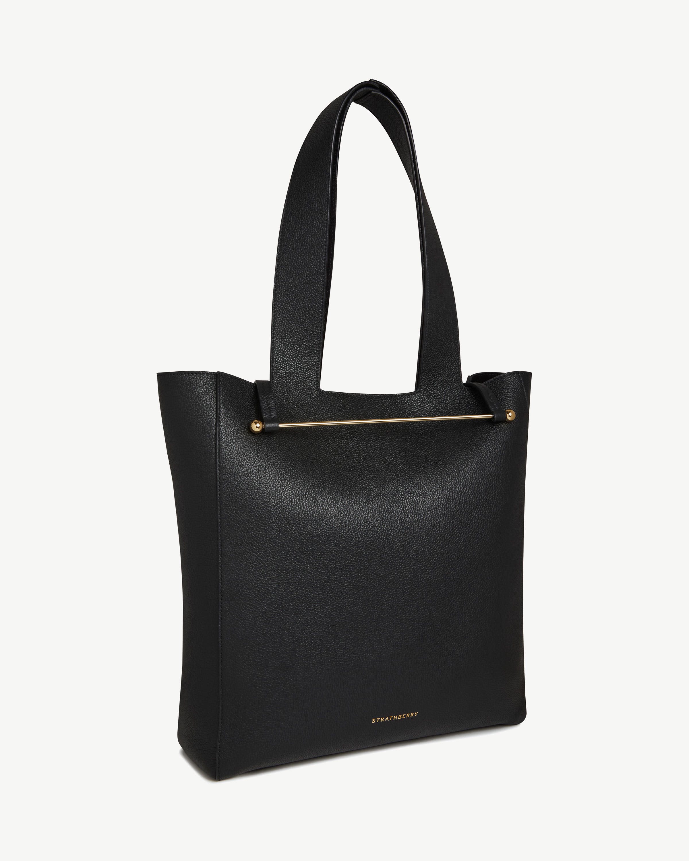 STRATHBERRYストラスベリー　トートバッグ ストラスベリー - Tote - トップハンドルレザートート - Black
