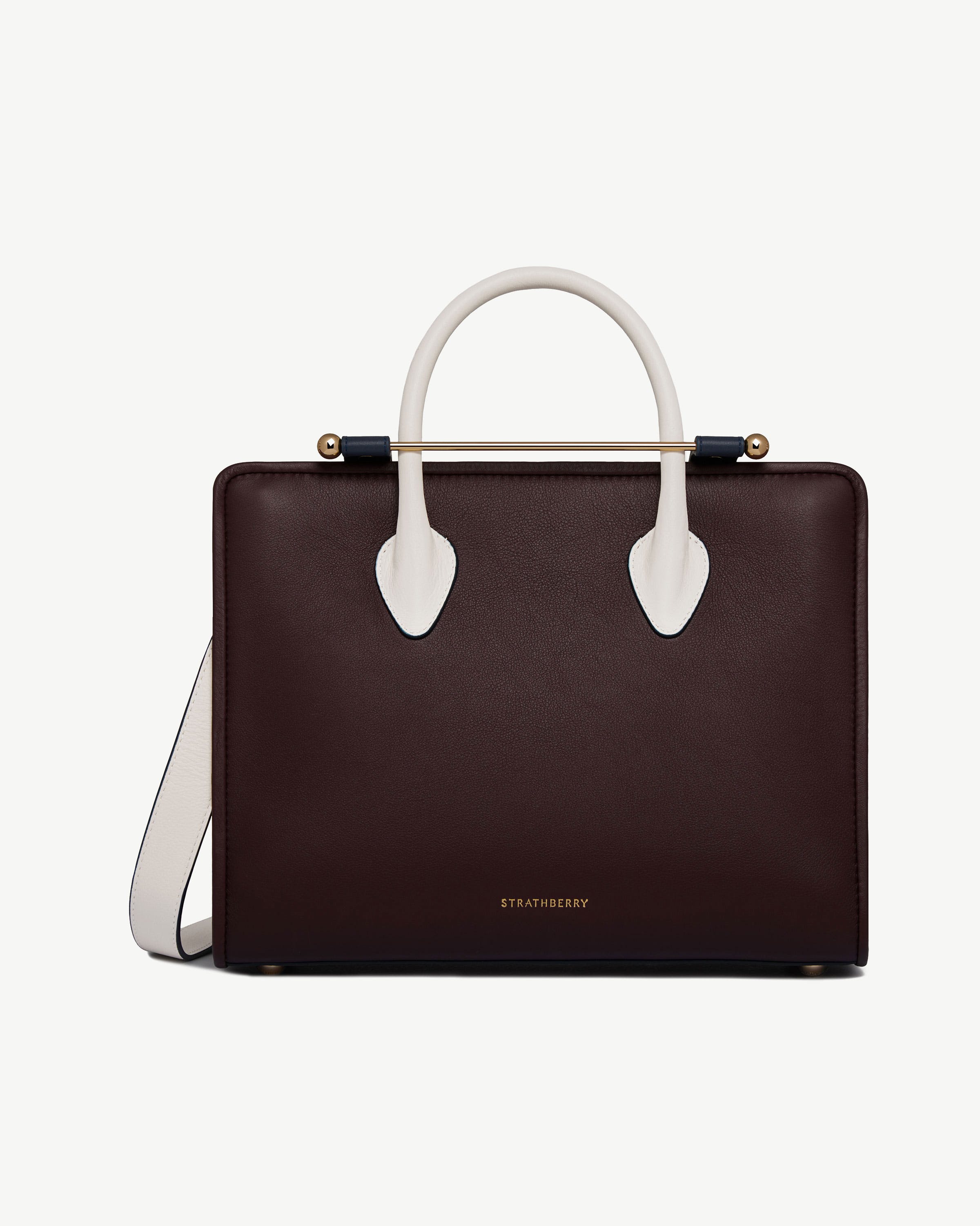 STRATHBERRY MIDI バッグ ピンクカラー THE TOTE Strathberry - Midi Tote - Top Handle Leather Tote Bag - Red