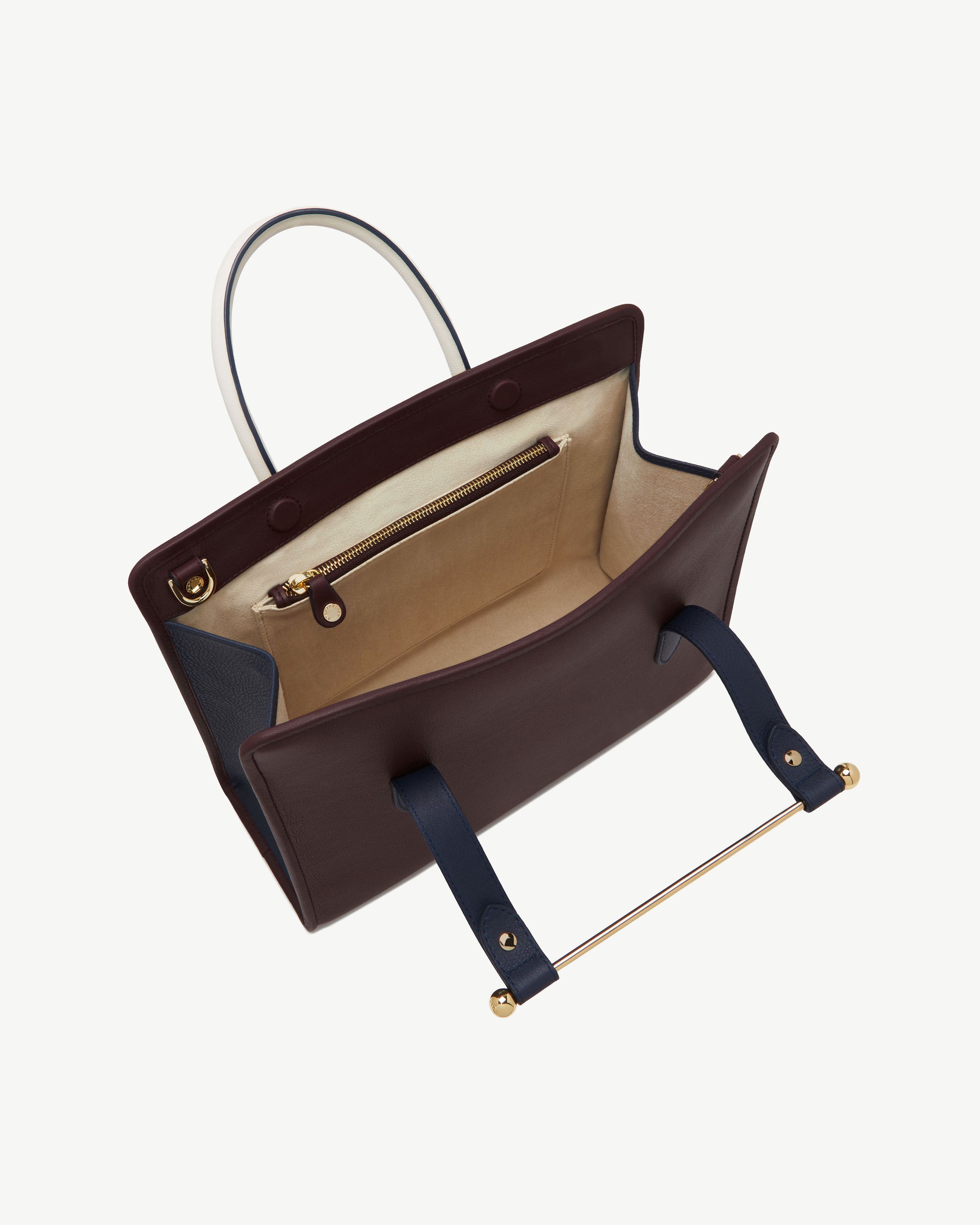 Strathberry - Midi Tote - Top Handle Leather Tote Bag - Red