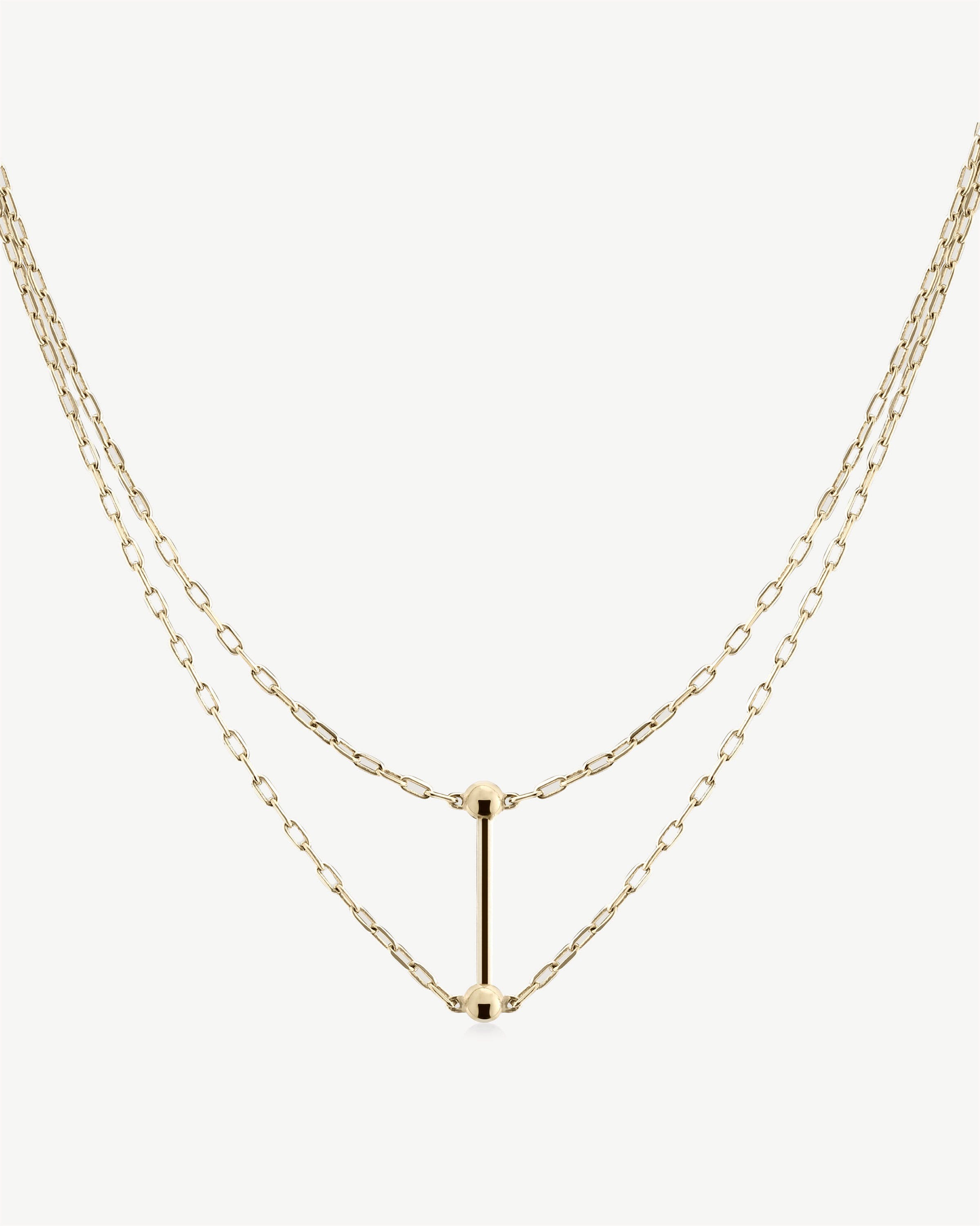アクセサリー Bar Necklace Strathberry - Music Bar Necklace - 22 Carat Gold Gilded - Gold