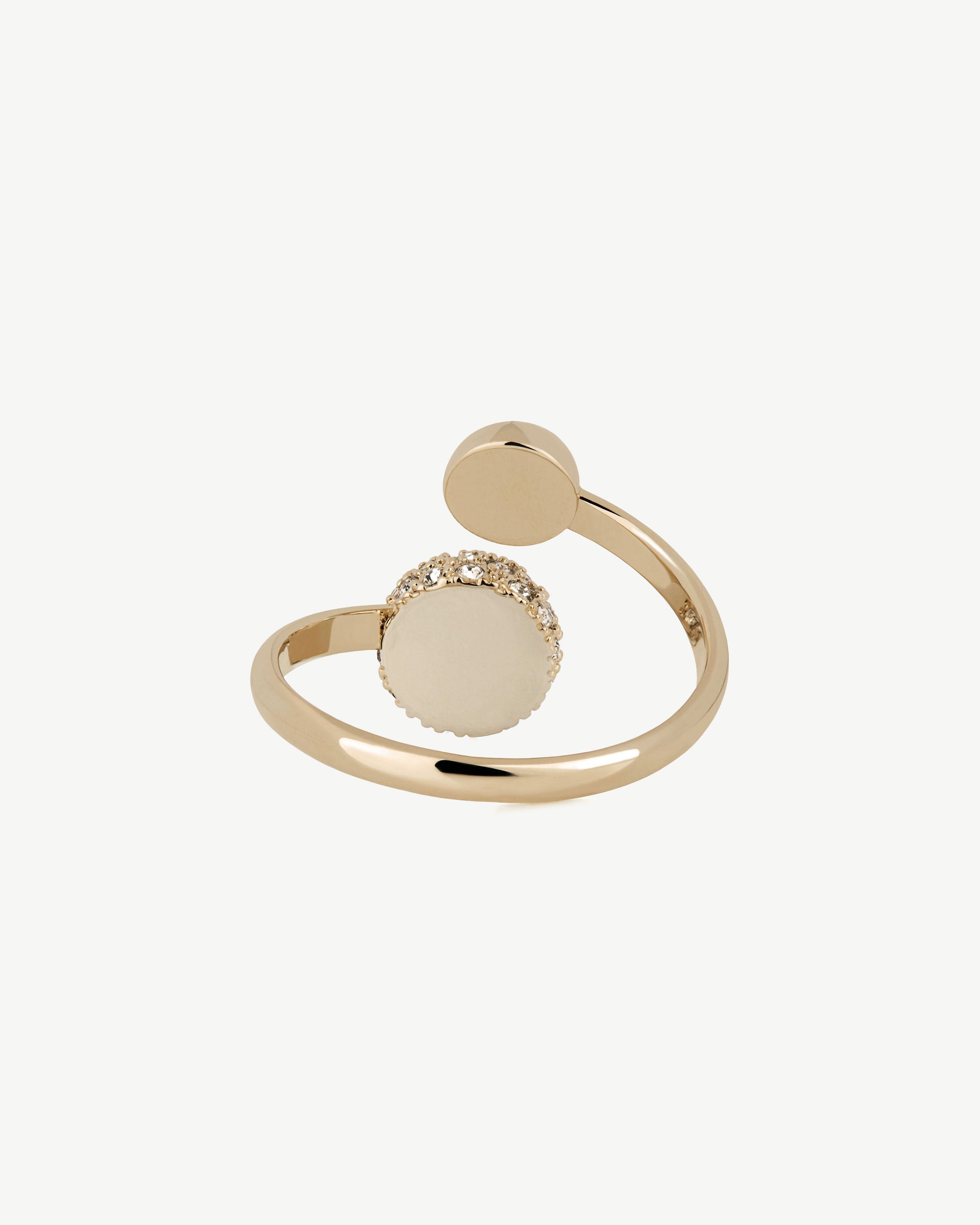 ストラスベリー - Crescent Crystal Ring - 22 Carat Gold