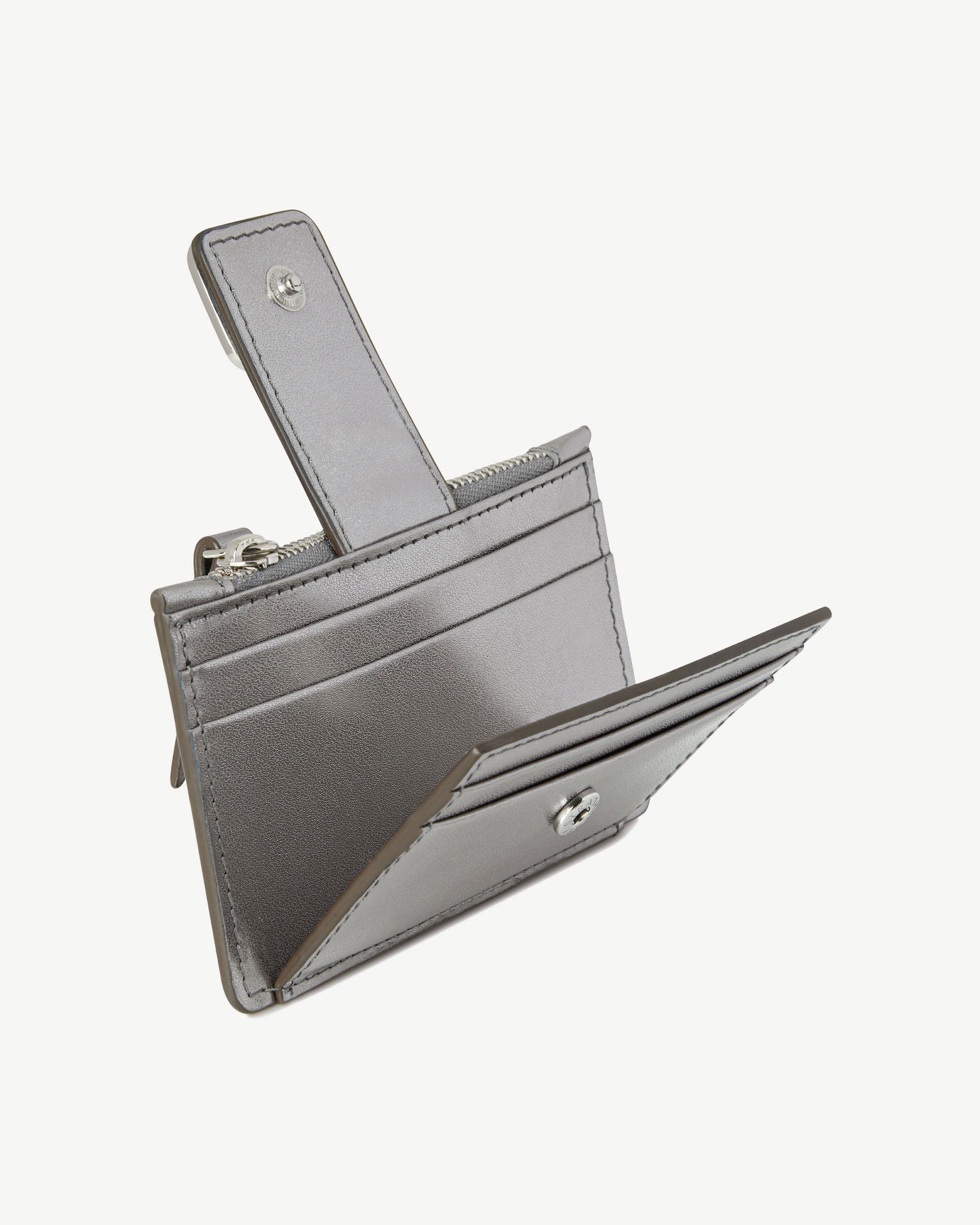 Strathberry - Bay Zipped Cardholder - Silver