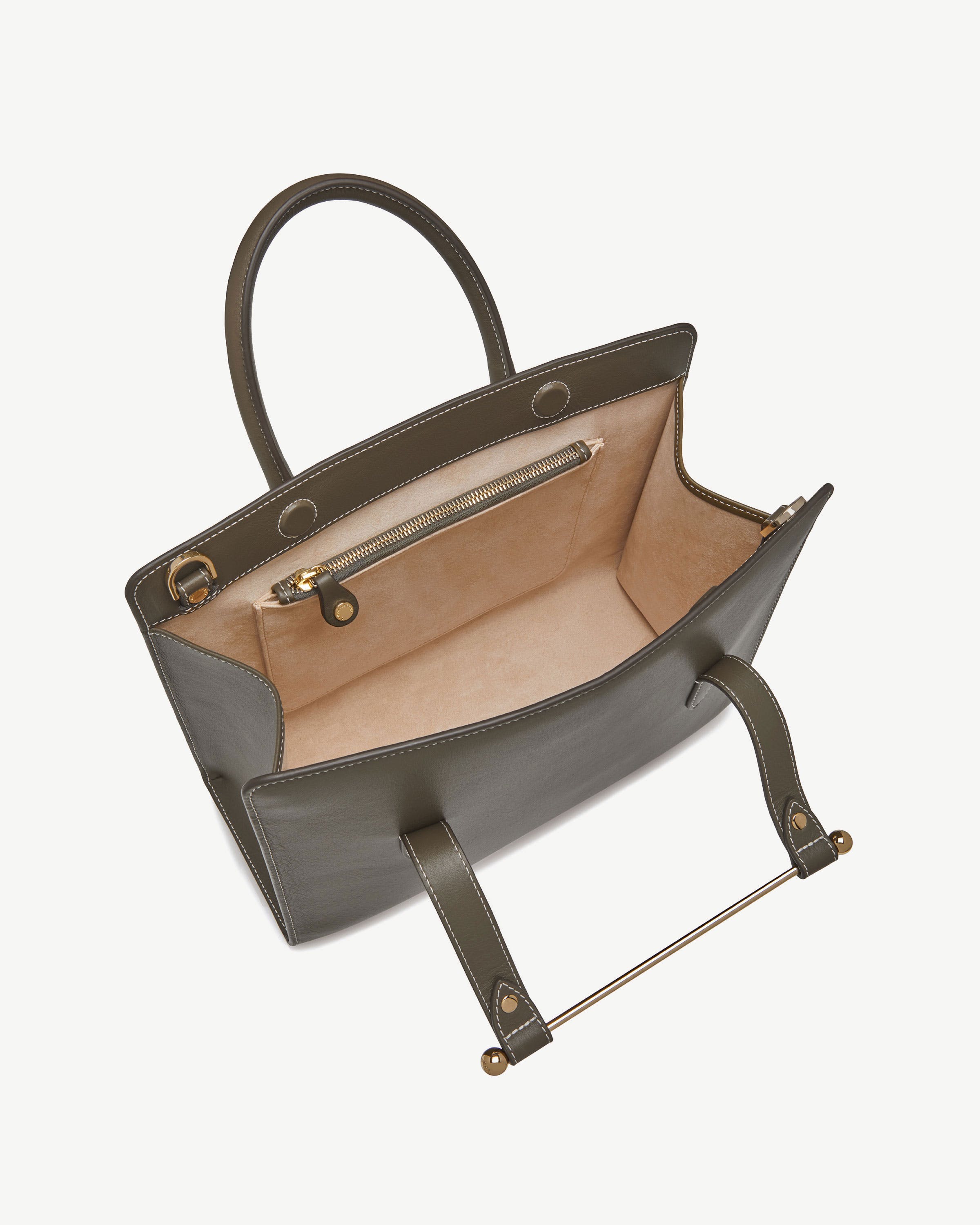 STRATHBERRY MIDI バッグ　ピンクカラー　THE TOTE Strathberry - Midi Tote - Top Handle Leather Tote Bag - Red