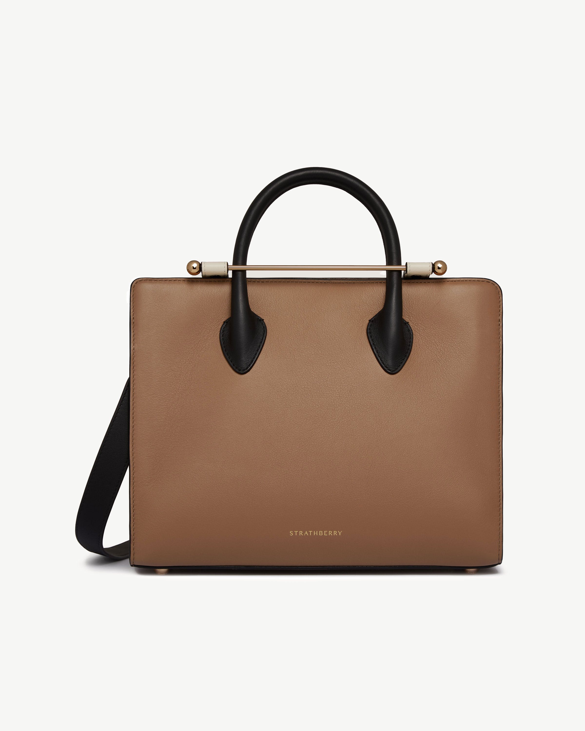 【未使用品】ストラスベリー MIDI TOTE ミディトート 2way ベージュ ストラスベリー - Midi Tote - トップハンドルレザートート