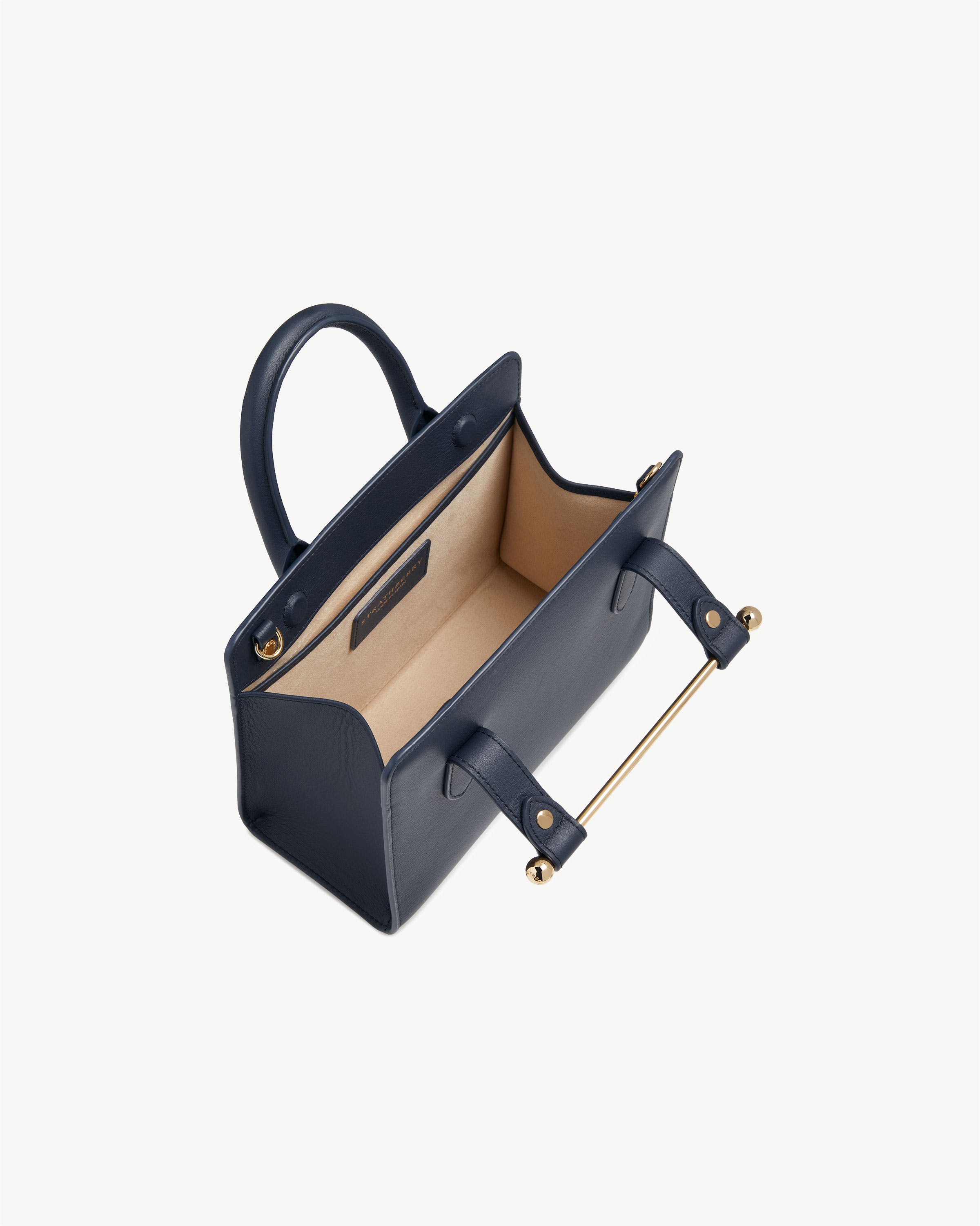 ストラズベリー　ミニトート ストラスベリー - Midi Tote - トップハンドルレザートート - 赤