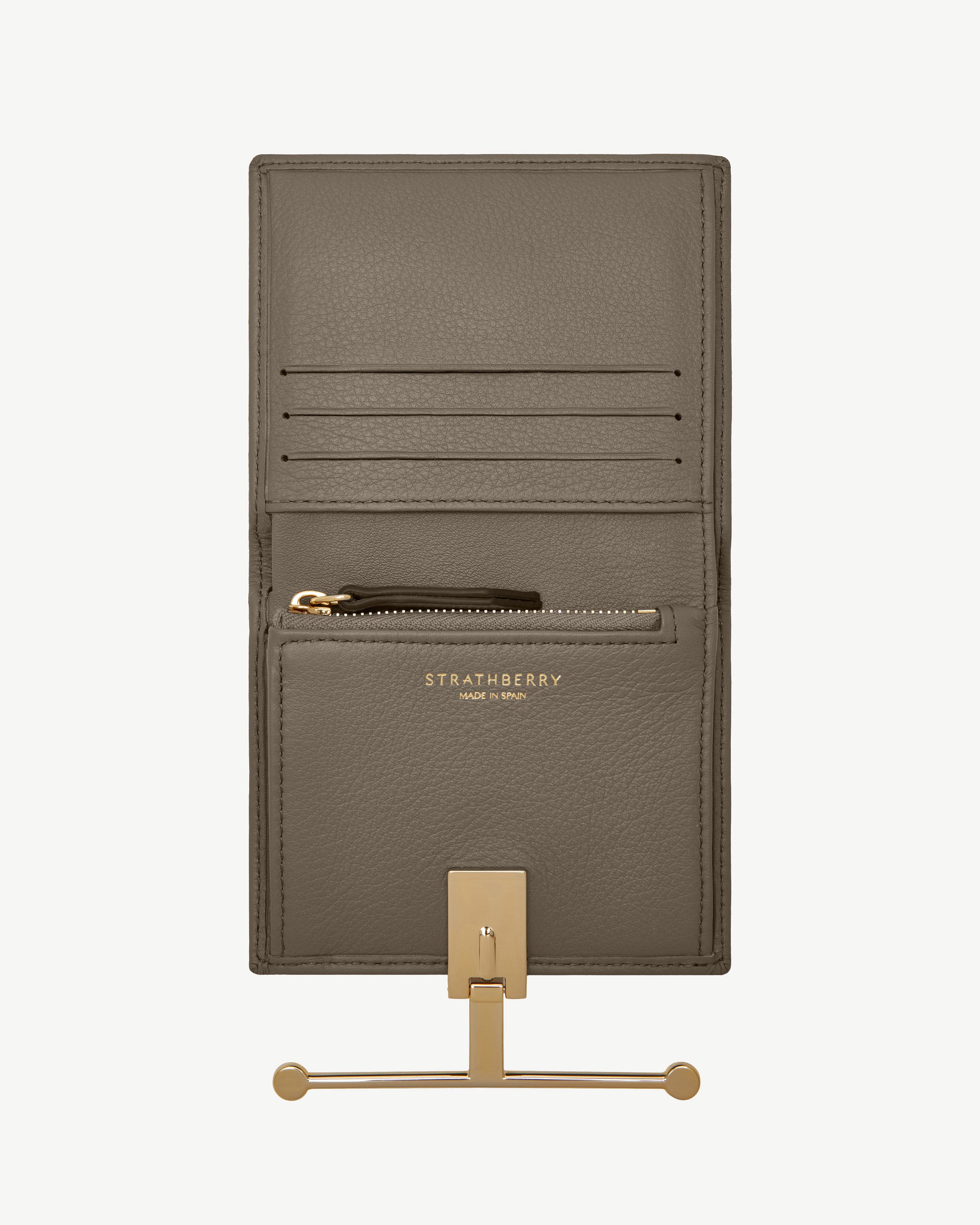 小物 STRATHBERRY Melville Street Wallet Strathberry - Melville Street Wallet - Grey / Taupe