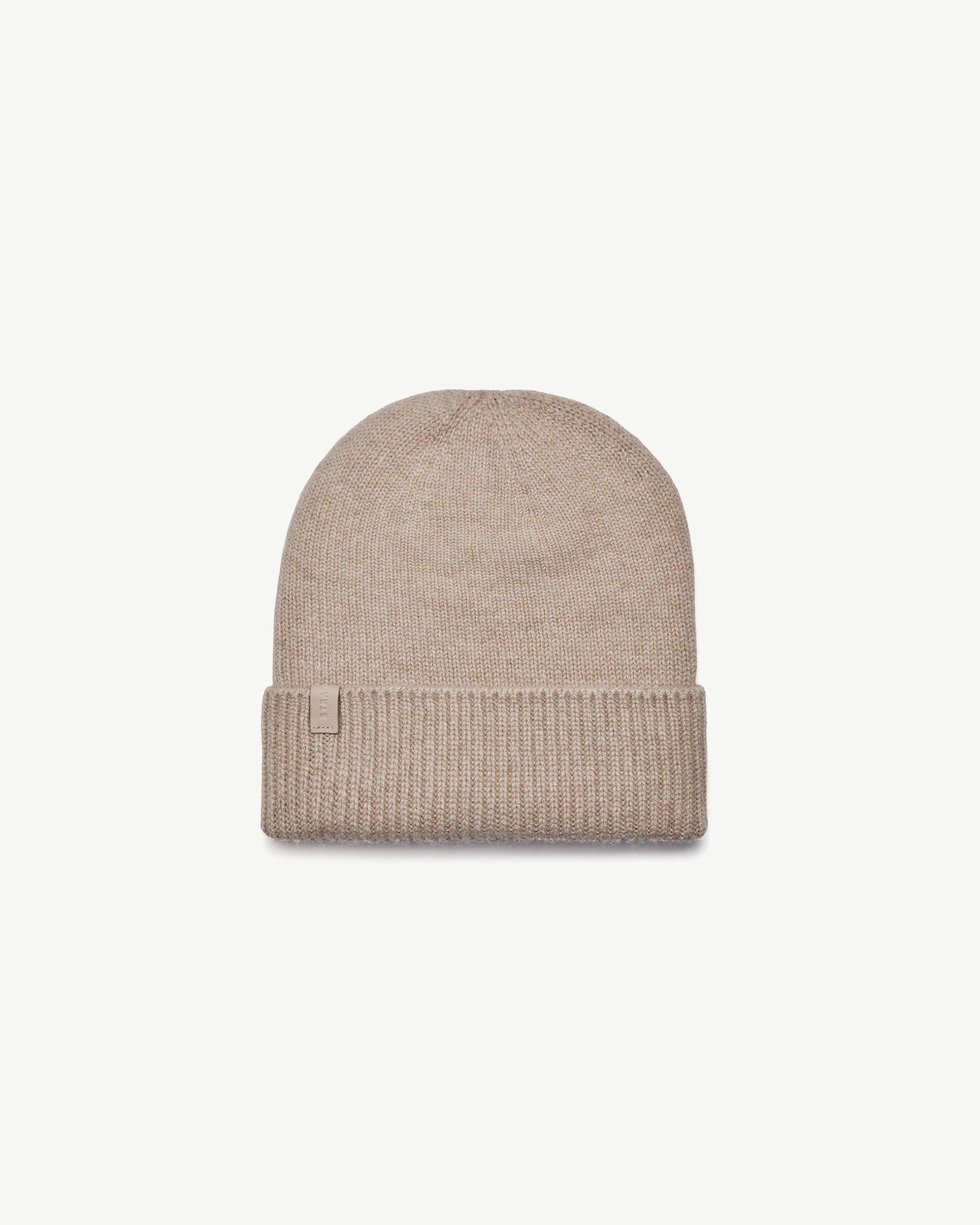 Westray Ribbed Cashmere Beanie - Oat | Strathberry display picture 3