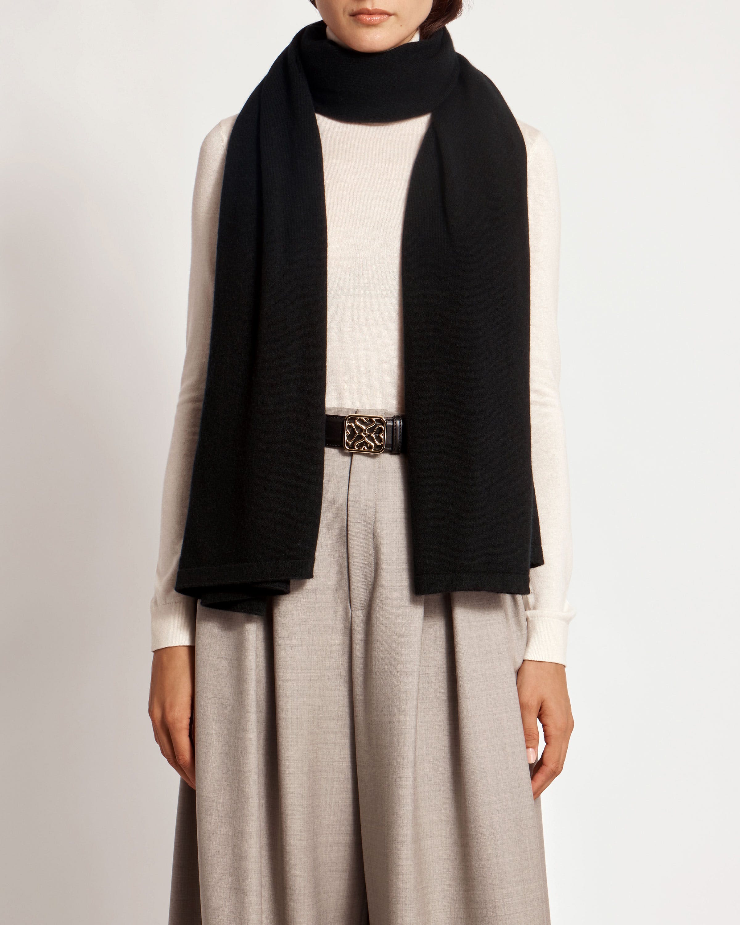 Westray Cashmere Travel Wrap - Black | Strathberry