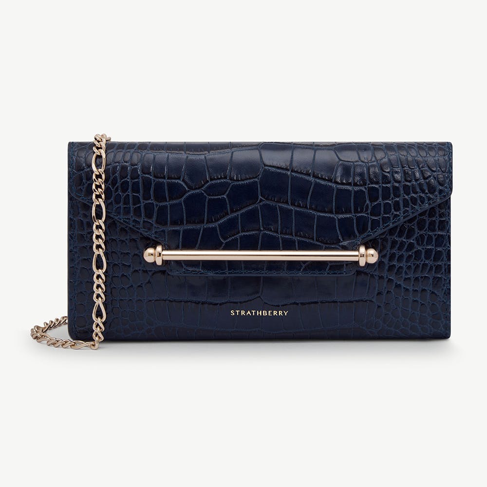 Portaille chain coin case CROCO_black 【公式通販】