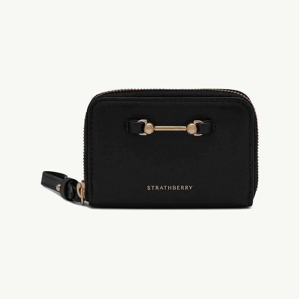 Corda Zip Around Wallet - Black | Strathberry