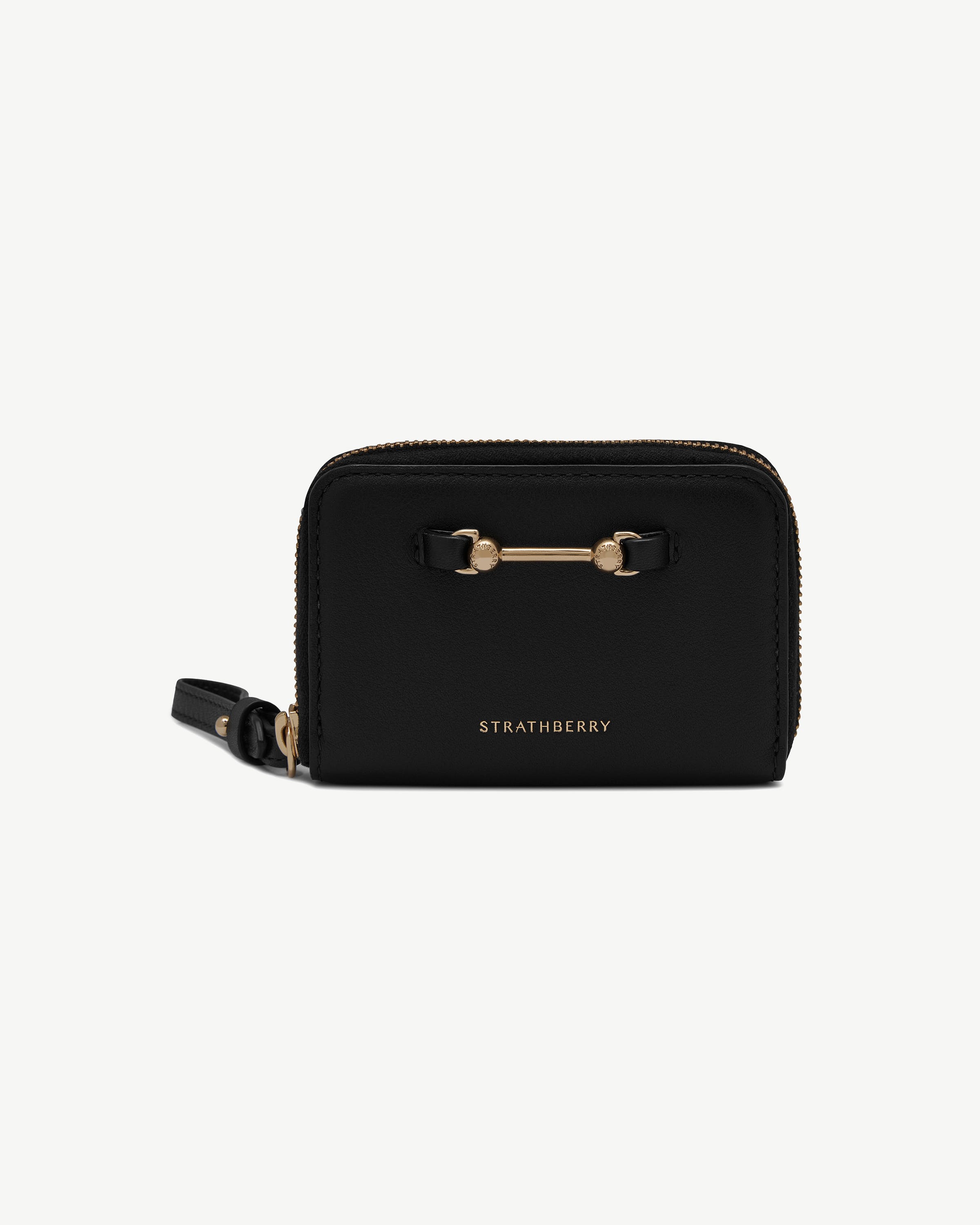Corda Zip Around Wallet - Black | Strathberry