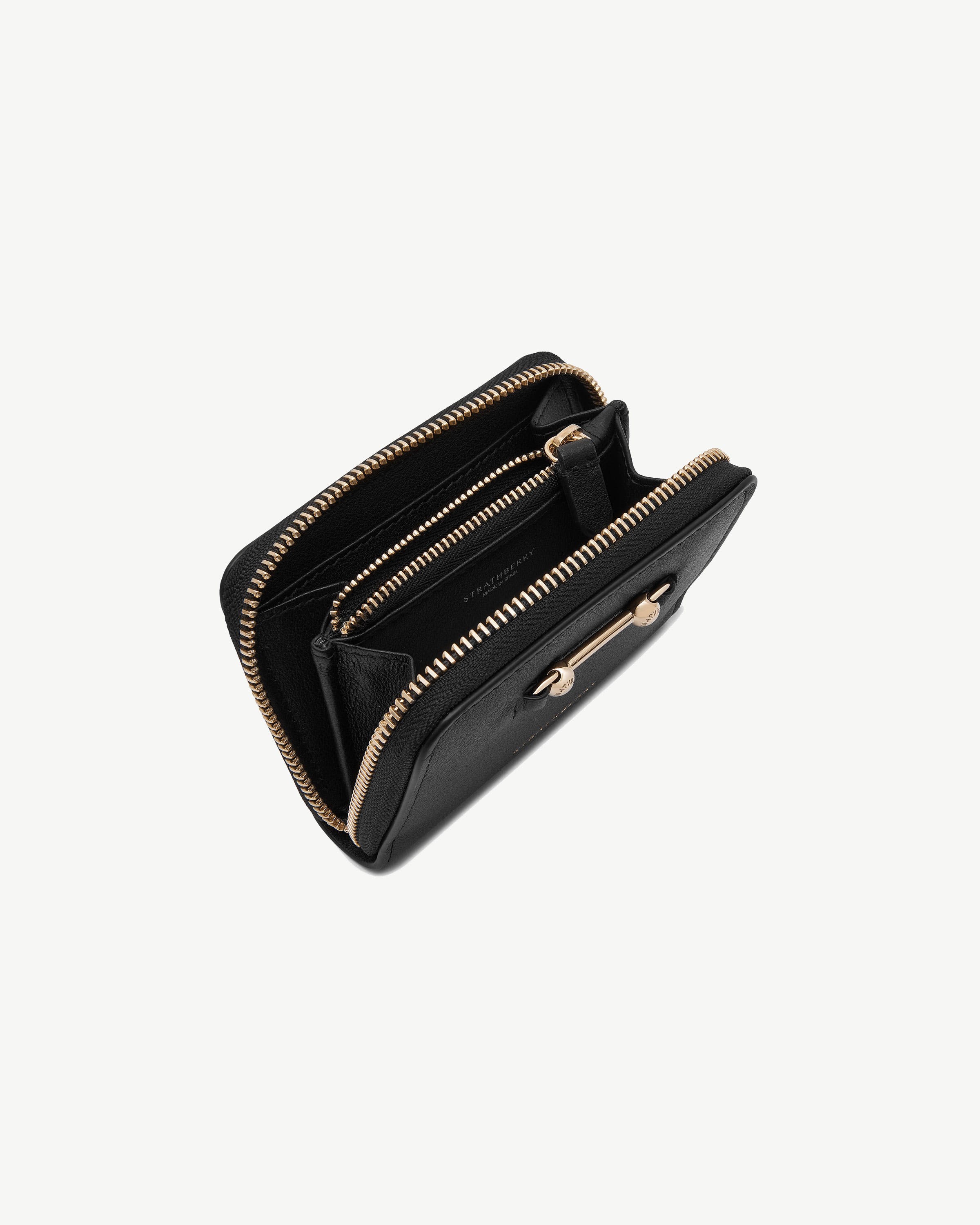 Corda Zip Around Wallet - Black | Strathberry
