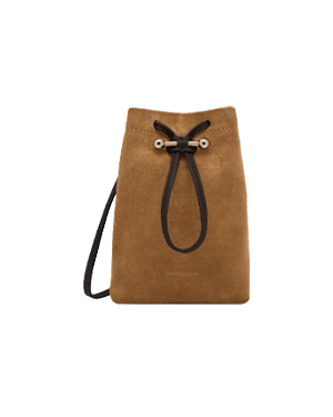 Osette Midi Pouch - Toffee Suede/Espresso | Strathberry