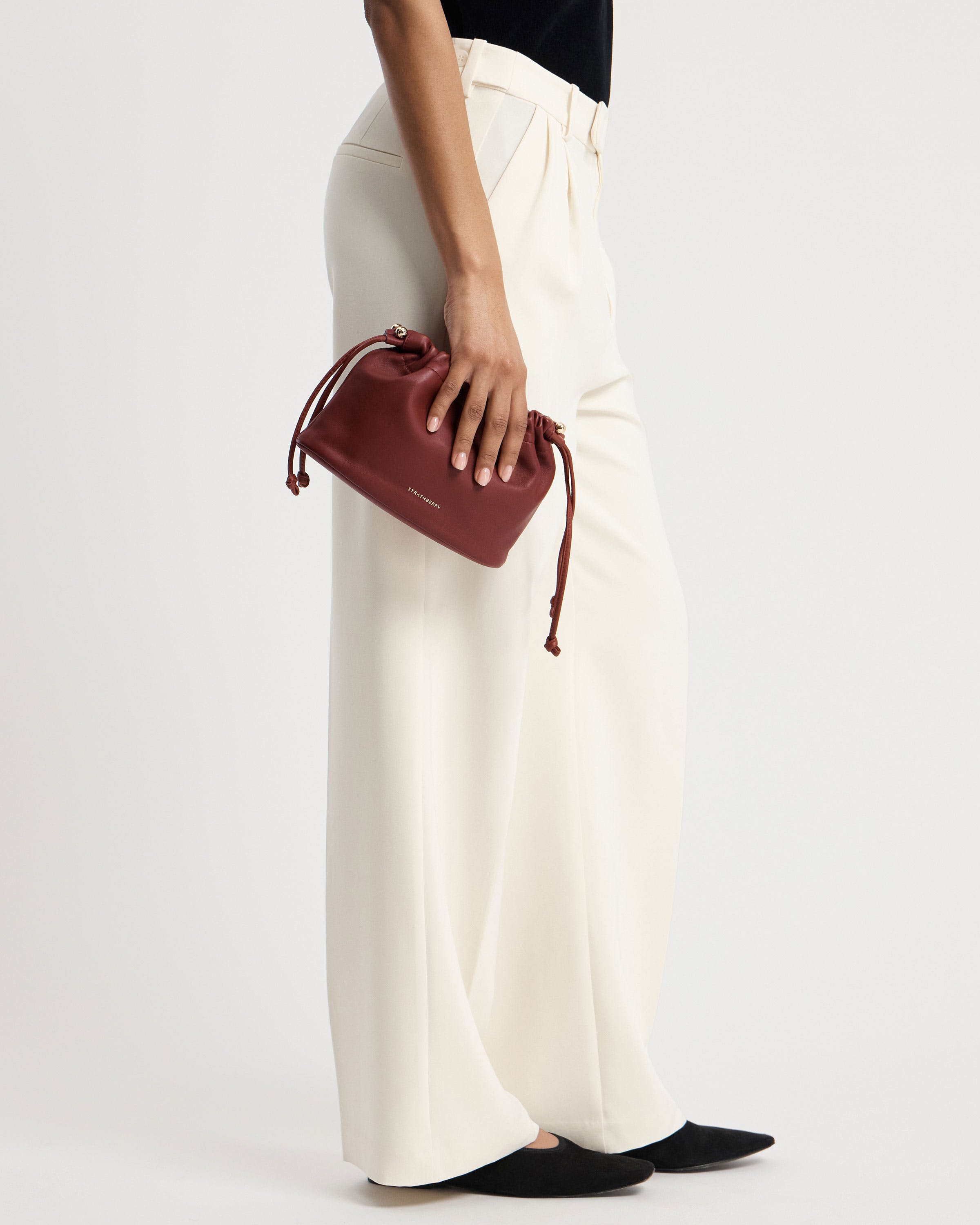 Charlotte Drawstring - Oxblood | Strathberry