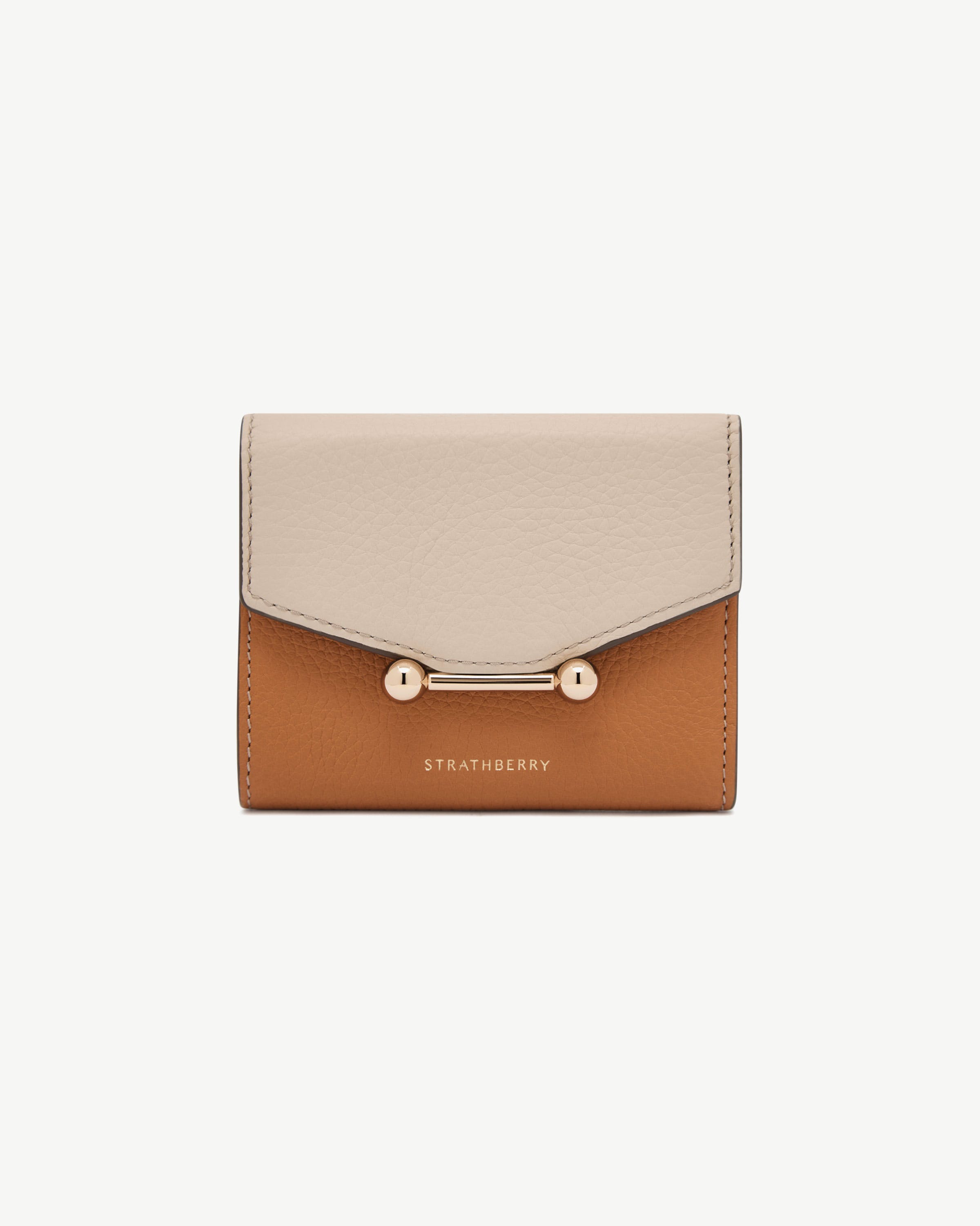 Mosaic Trifold Wallet - Oat/Honey/Clay | Strathberry