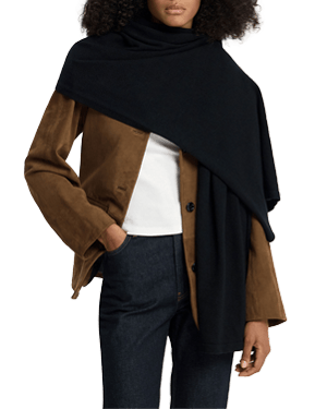 Westray Cashmere Travel Wrap - Black | Strathberry