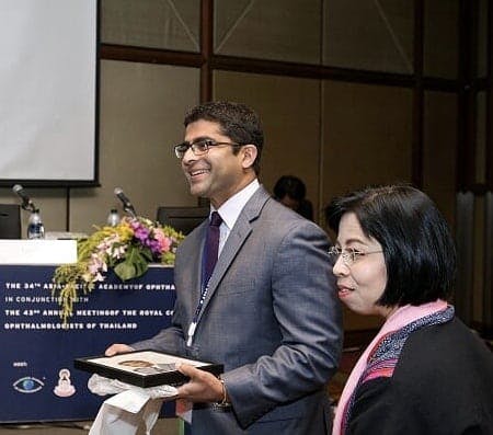 Dr. Iyengar as an invited guest of the Royal College of Ophthalmologists of Thailand to be a speaker at the Asia-Pacific Association of Ophthalmology annual meeting in Bangkok, Thailand.