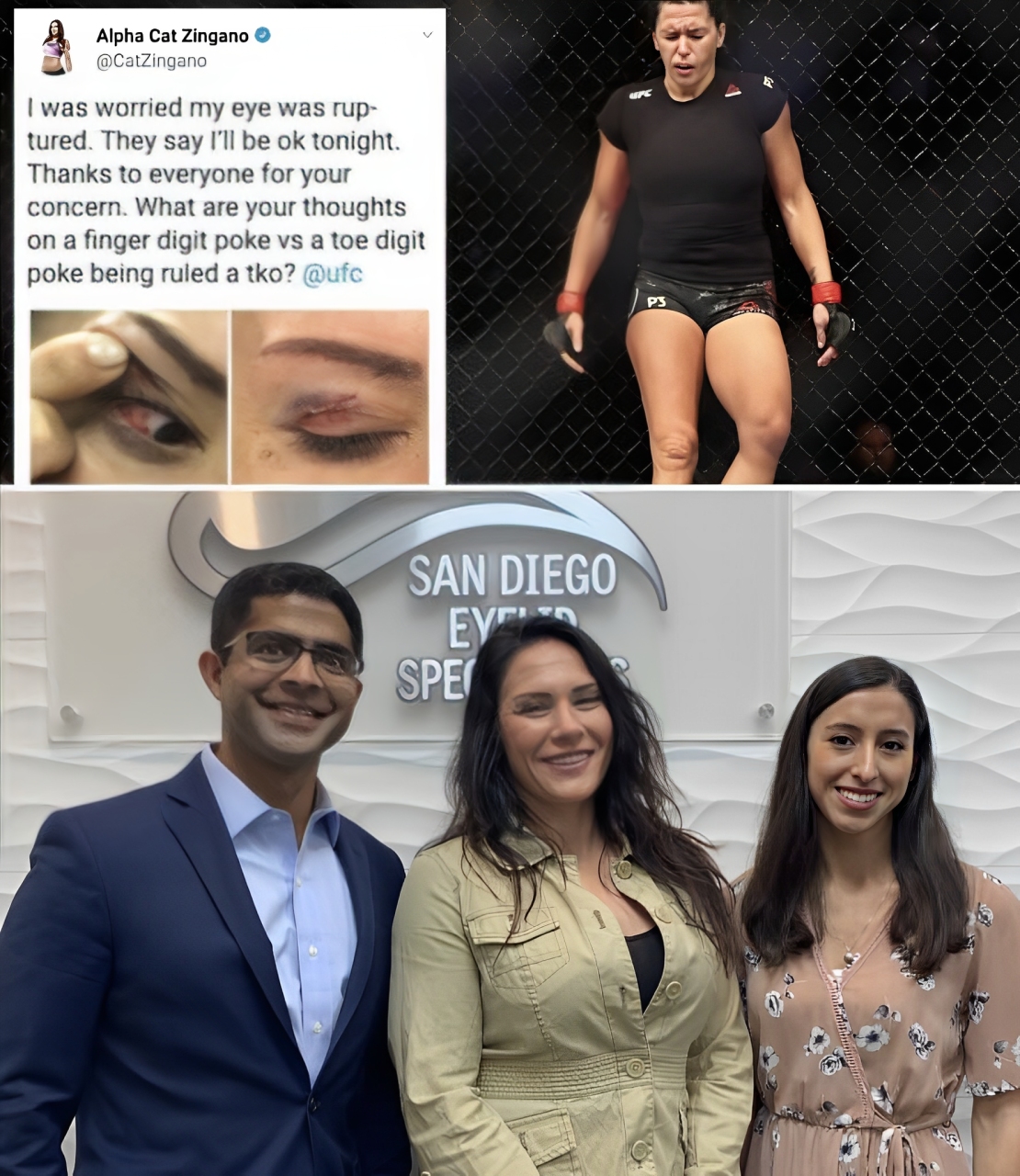 Dr. Iyengar with Cat Zingano and one other