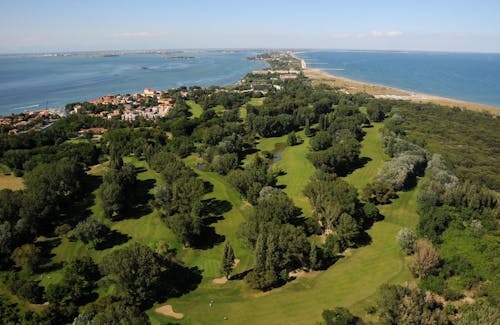 An aerial view of the golf Course of Venezia Golf Club