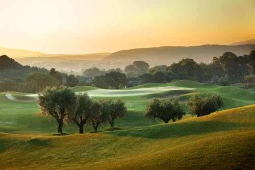 The beatiful colors of the golf course in the Argentario Golf Club