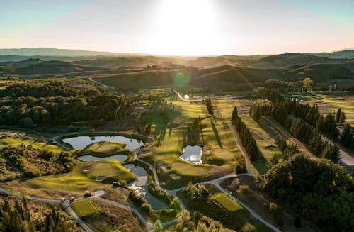 An aerial view of the golf Course of Golf Club Castelfalfi