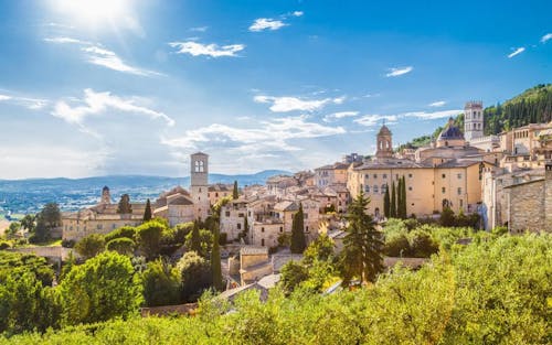 View of the Assisi town and countryside