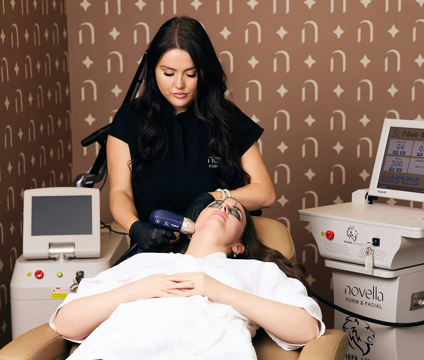 woman getting a non-surgical face treatment