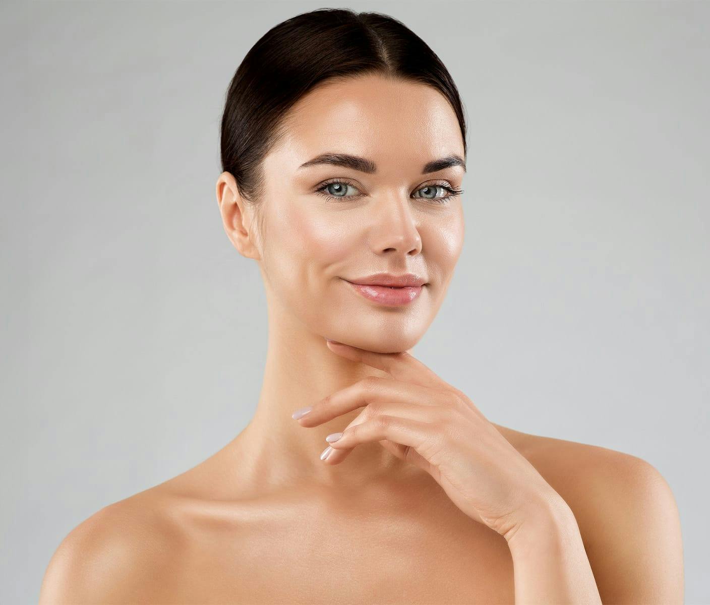 woman with clear skin