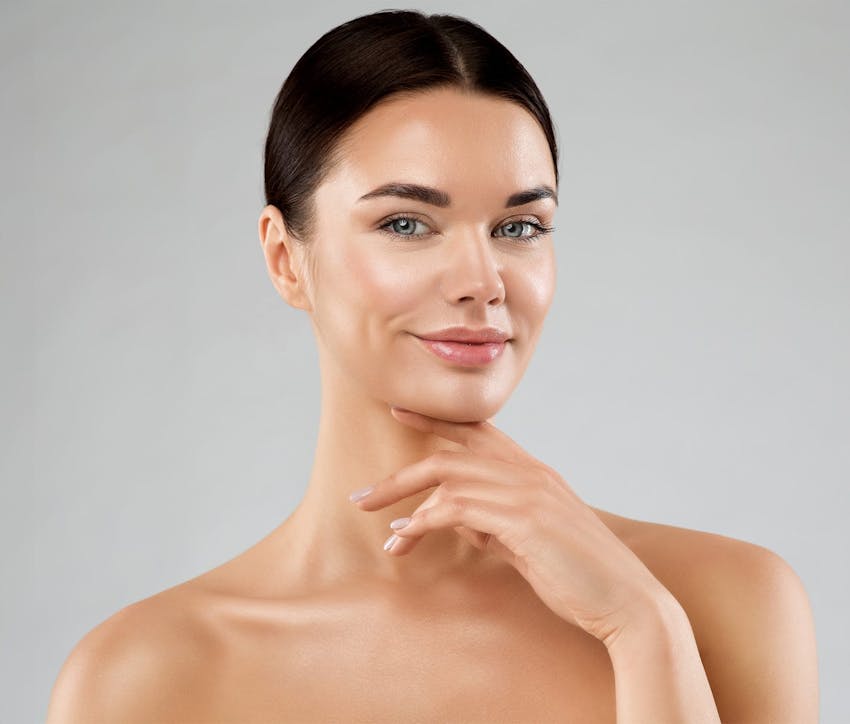 woman with clear skin