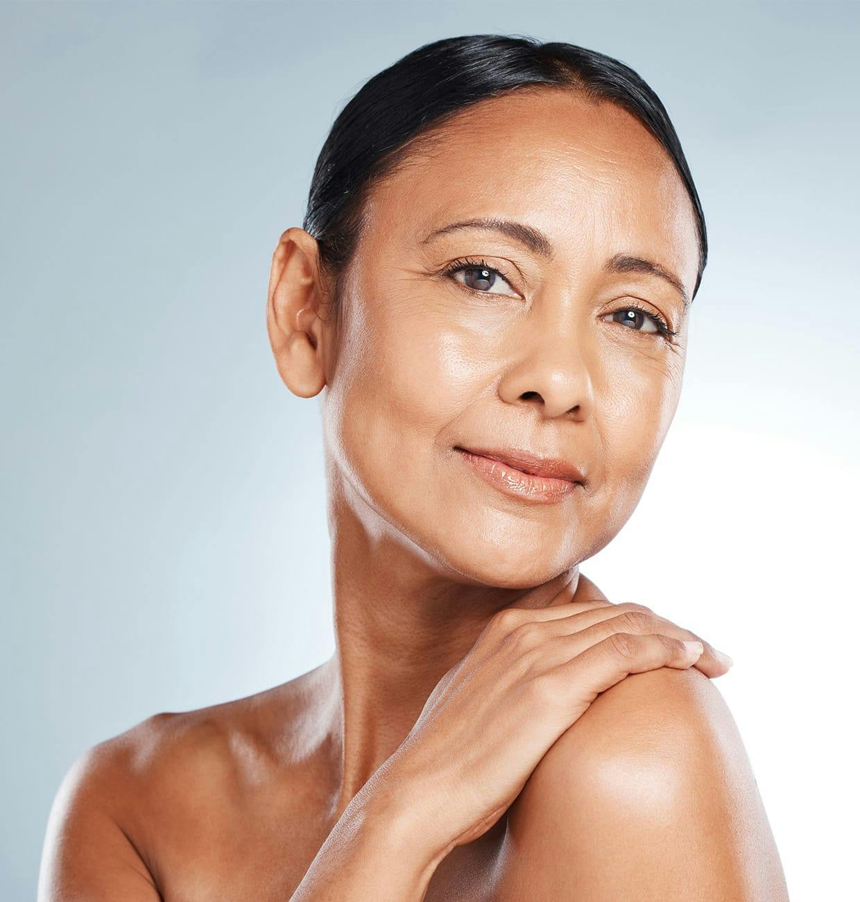 woman looking over her shoulder