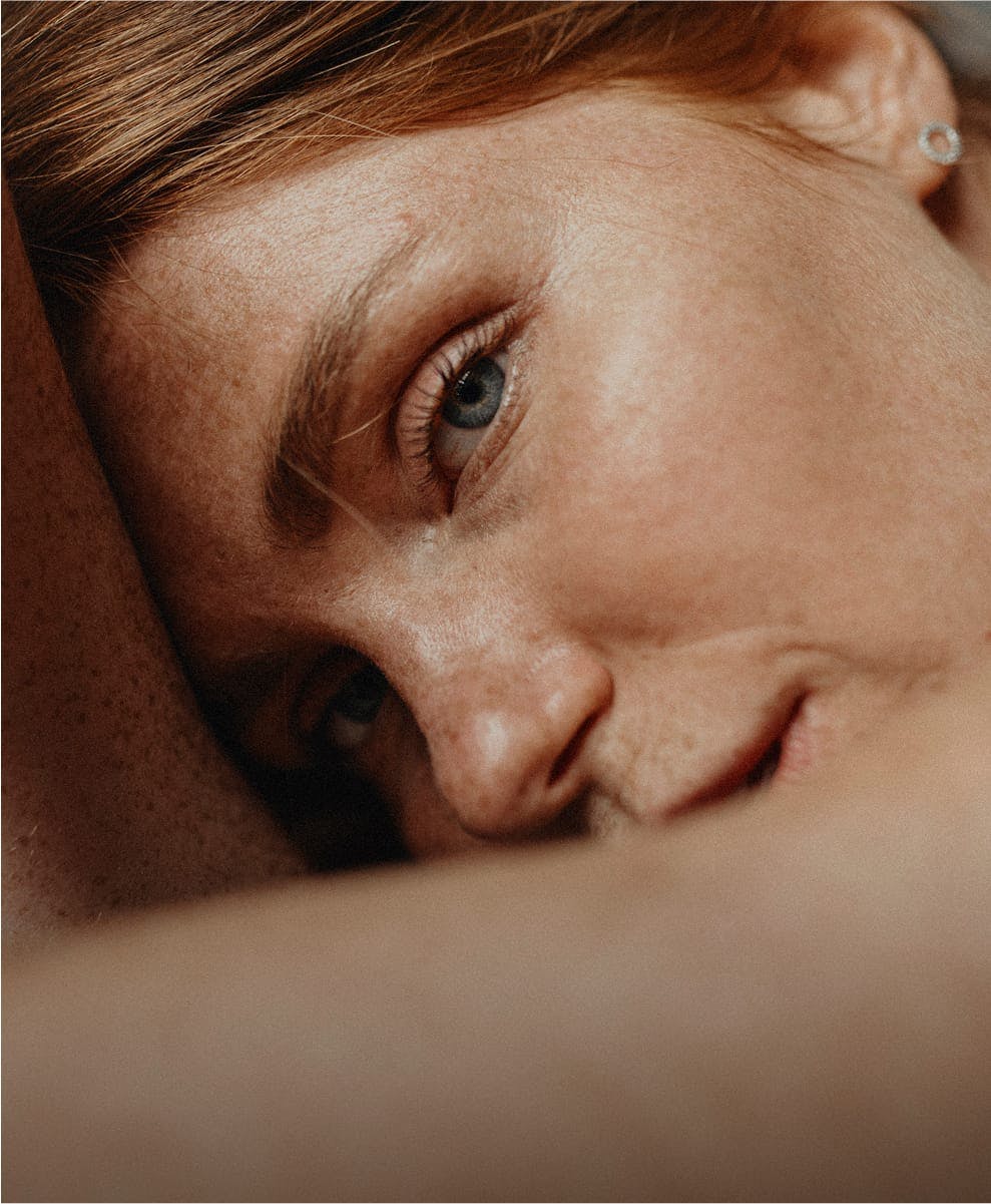 woman with blue eyes