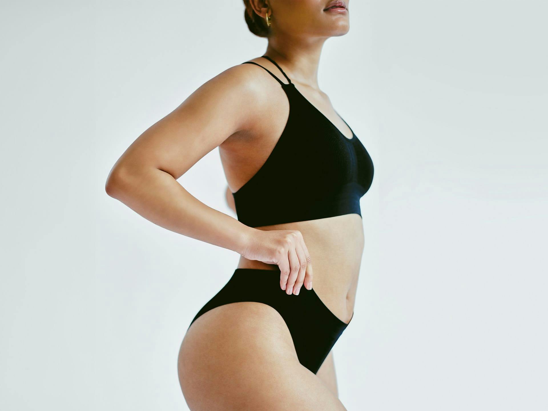 woman adjusting her underwear