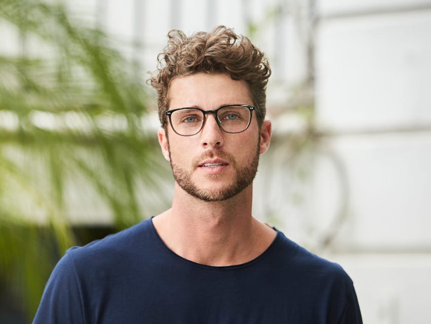 man looking into the camera