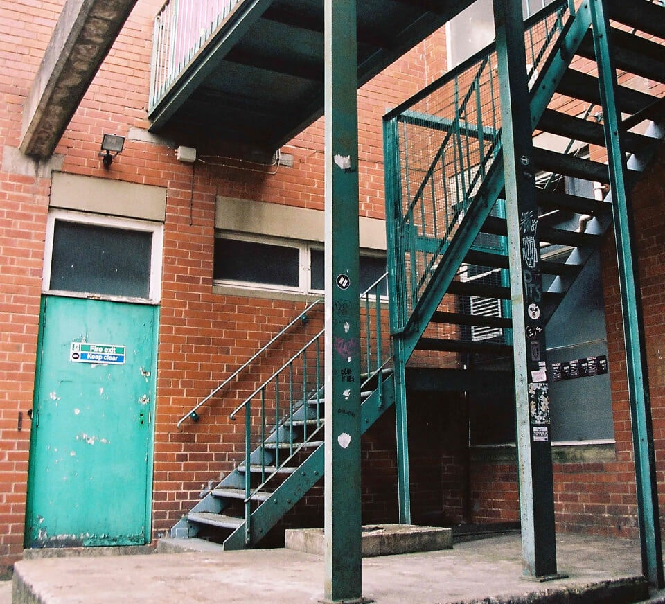 Outside staircase shot of Pirate Studios Birmingham building