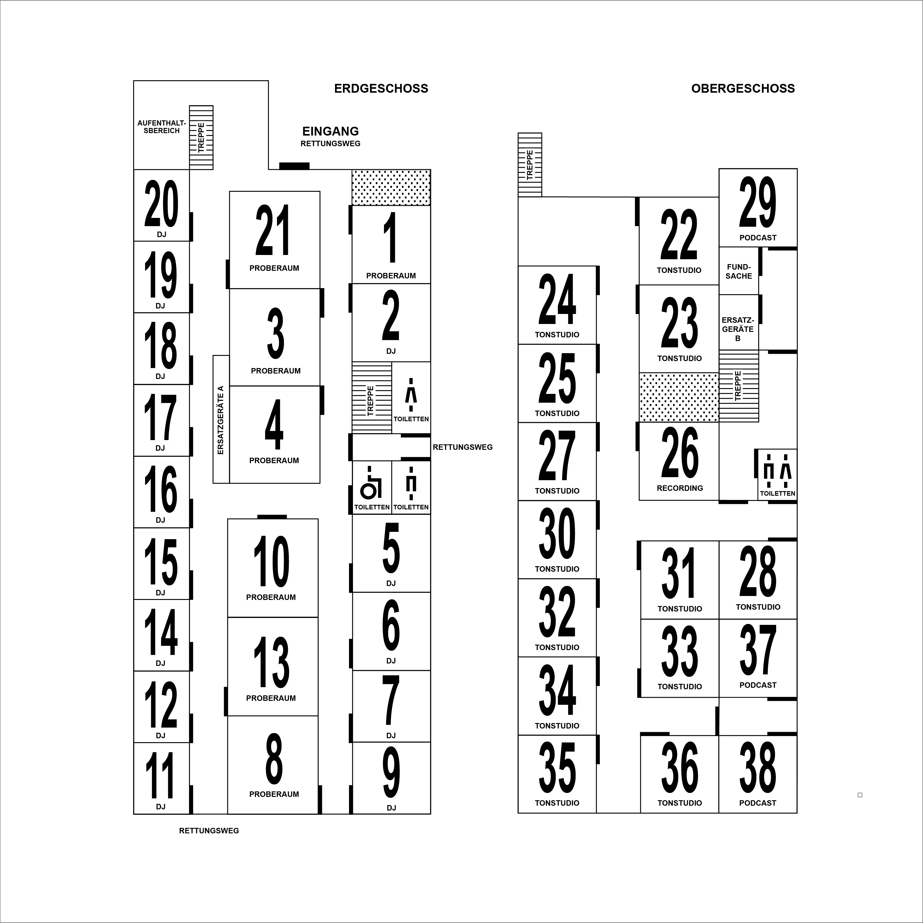 Floorplan: Erdgeschoss & Erster Stock