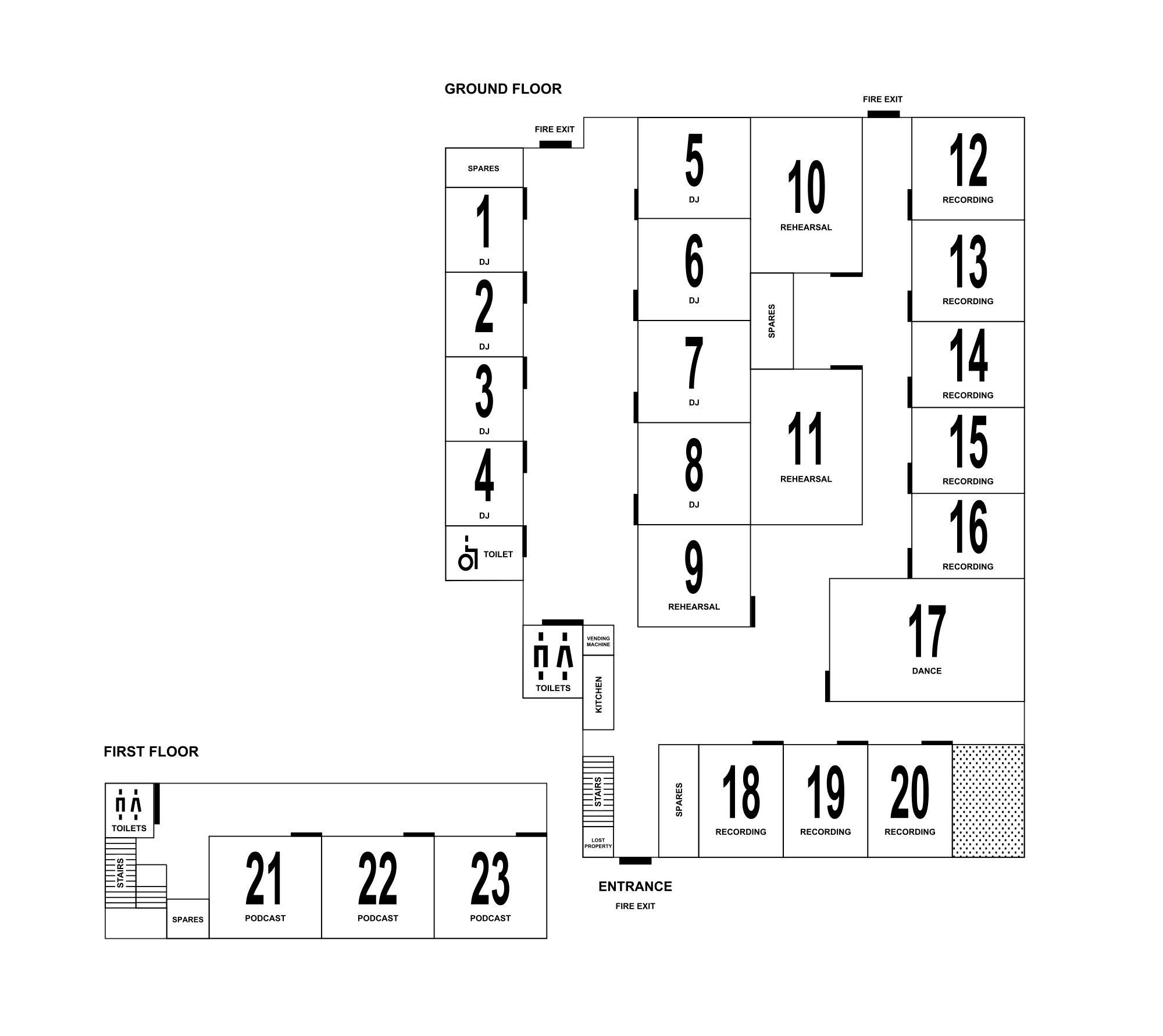 Floorplan: Ground & first floor