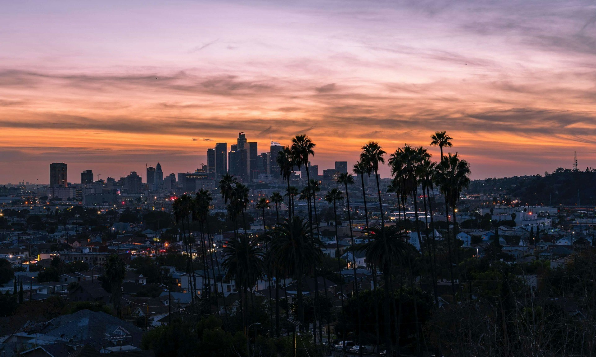 Los Angeles vista showing businesses including ideal rehearsal spaces from Pirate